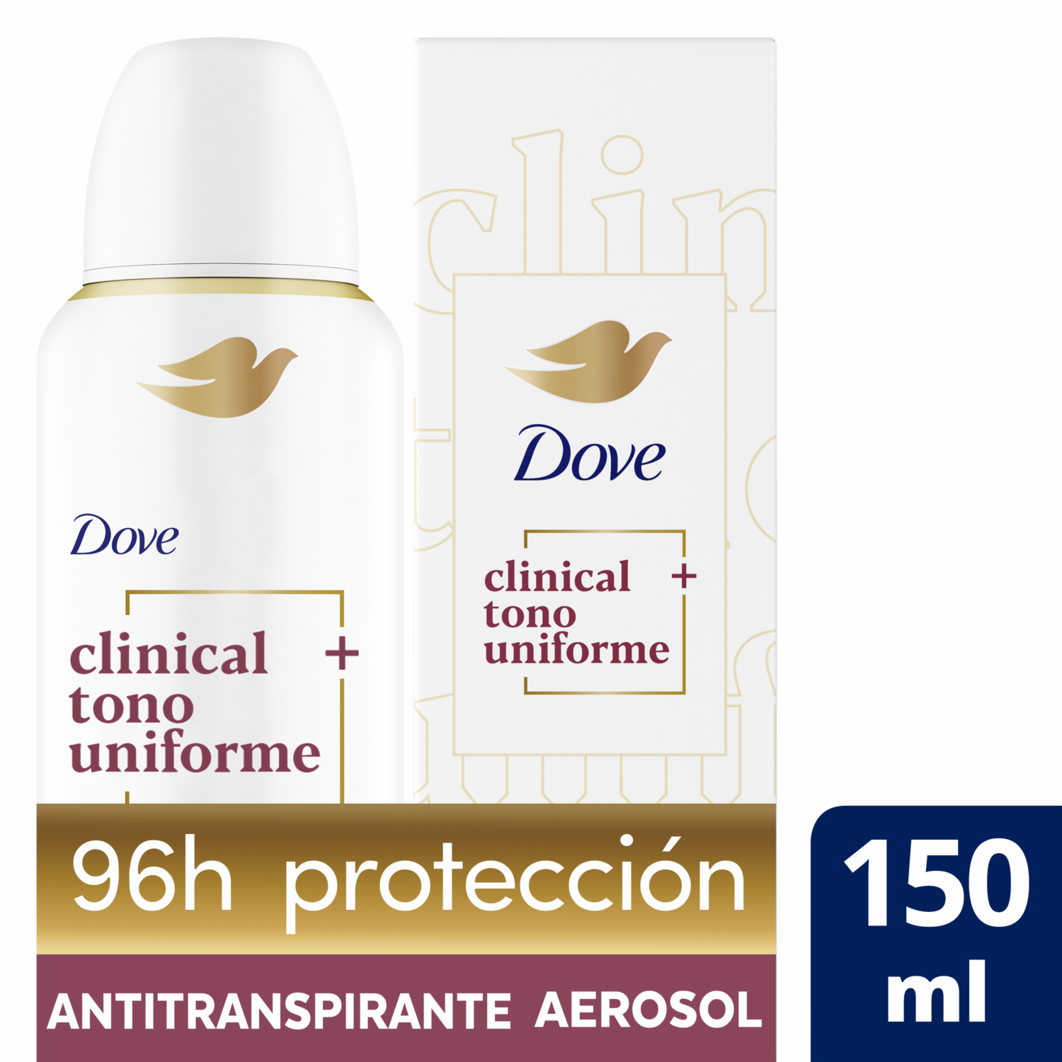Desodorante En Aerosol Antitranspirante Para Mujer Clinical Tono Uniforme DOVE 150 Ml