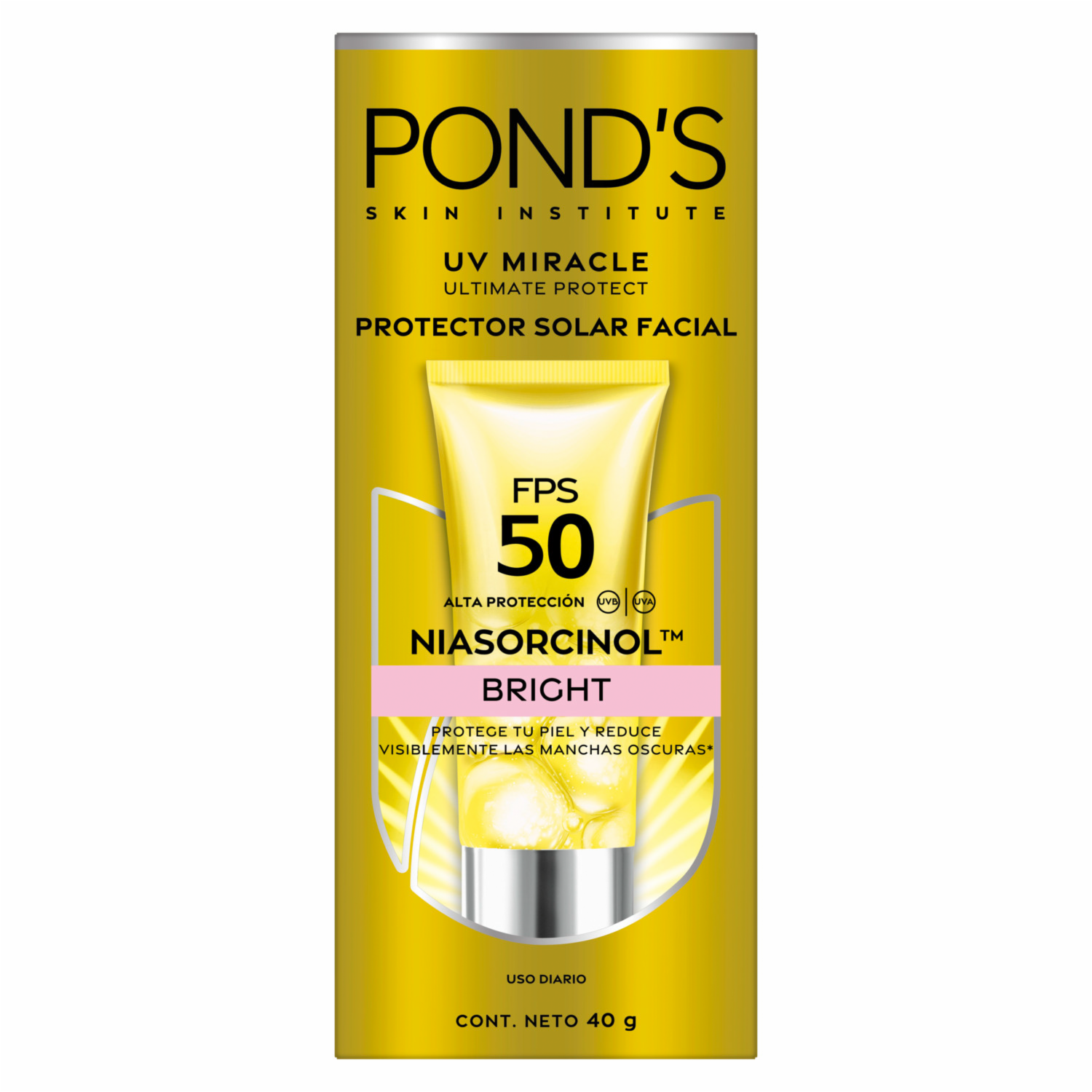 Protector Solar Facial Fps 50 Uv Miracle Bright POND’S 40 G