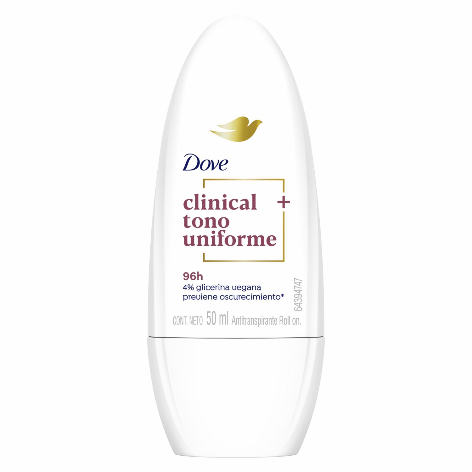 Desodorante En Roll-On Antitranspirante Para Mujer Clinical Tono Uniforme DOVE 50Ml