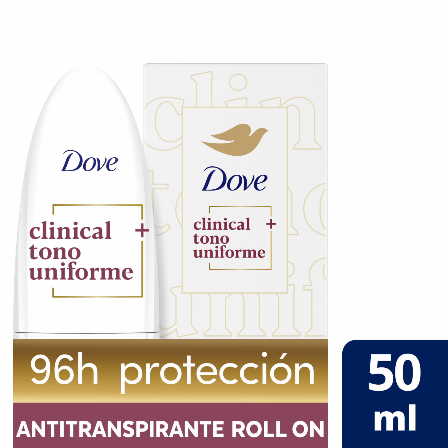 Desodorante En Roll-On Antitranspirante Para Mujer Clinical Tono Uniforme DOVE 50Ml