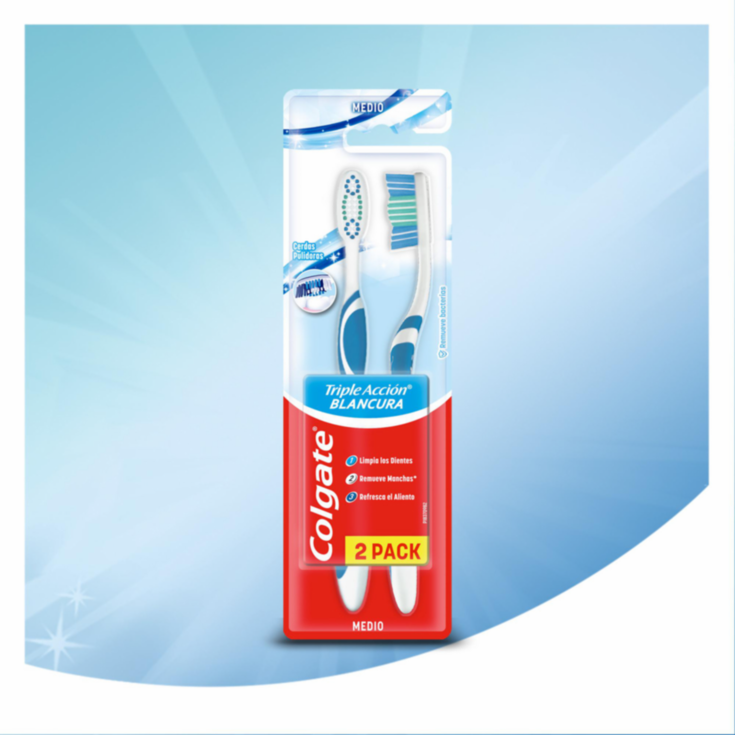 Cepillo Dental Triple Acción Extra Blancura COLGATE 1X2 Unidades