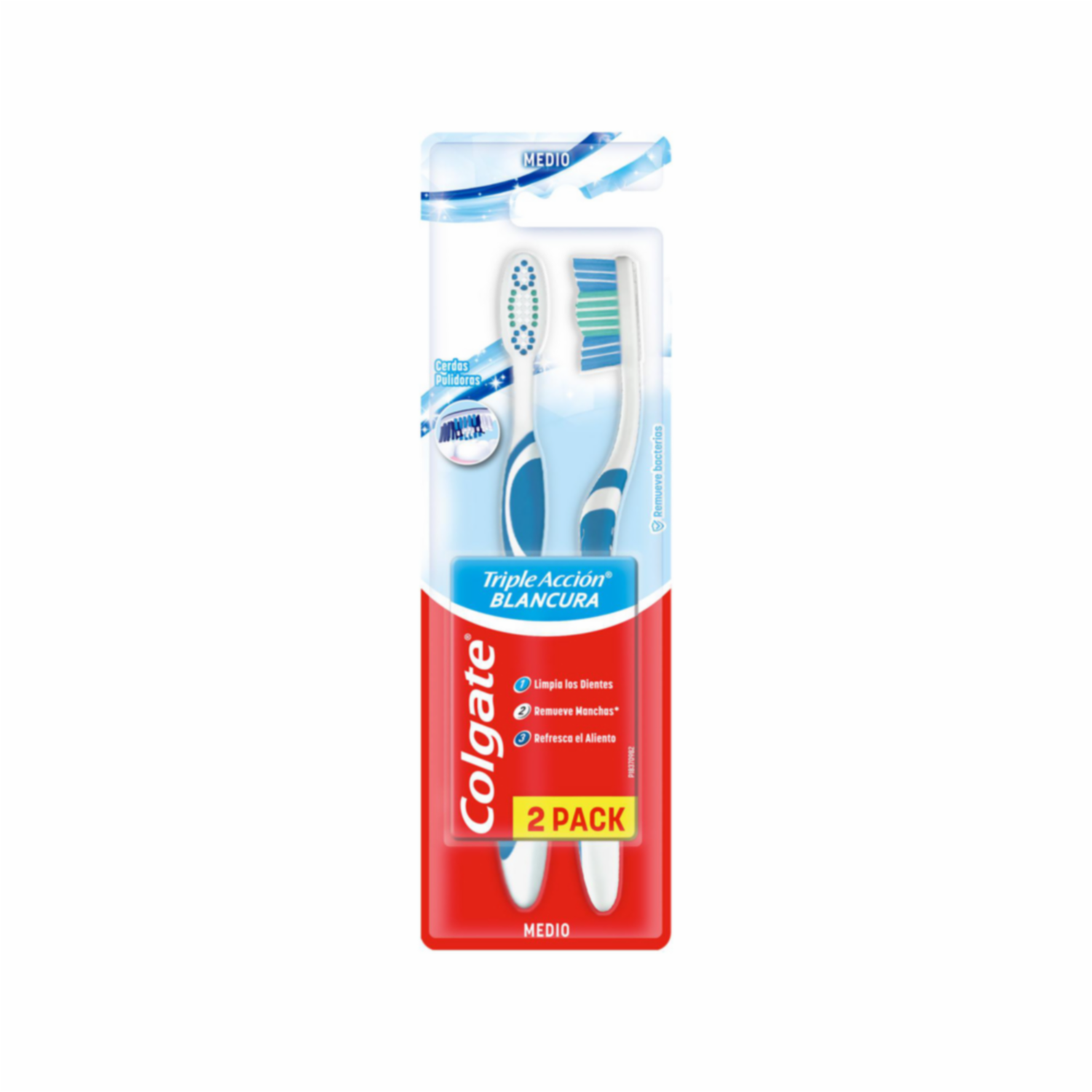 Cepillo Dental Triple Acción Extra Blancura COLGATE 1X2 Unidades