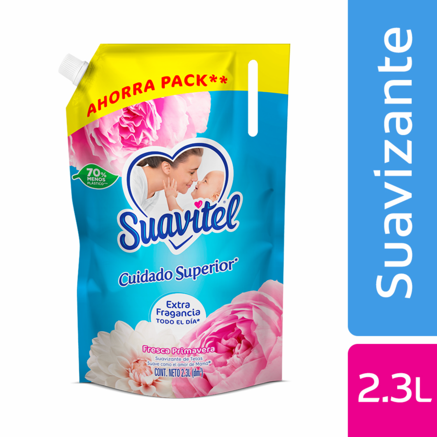 Suavizante De Ropa Cuidado Superior Fresca Primavera SUAVITEL 2300 Ml