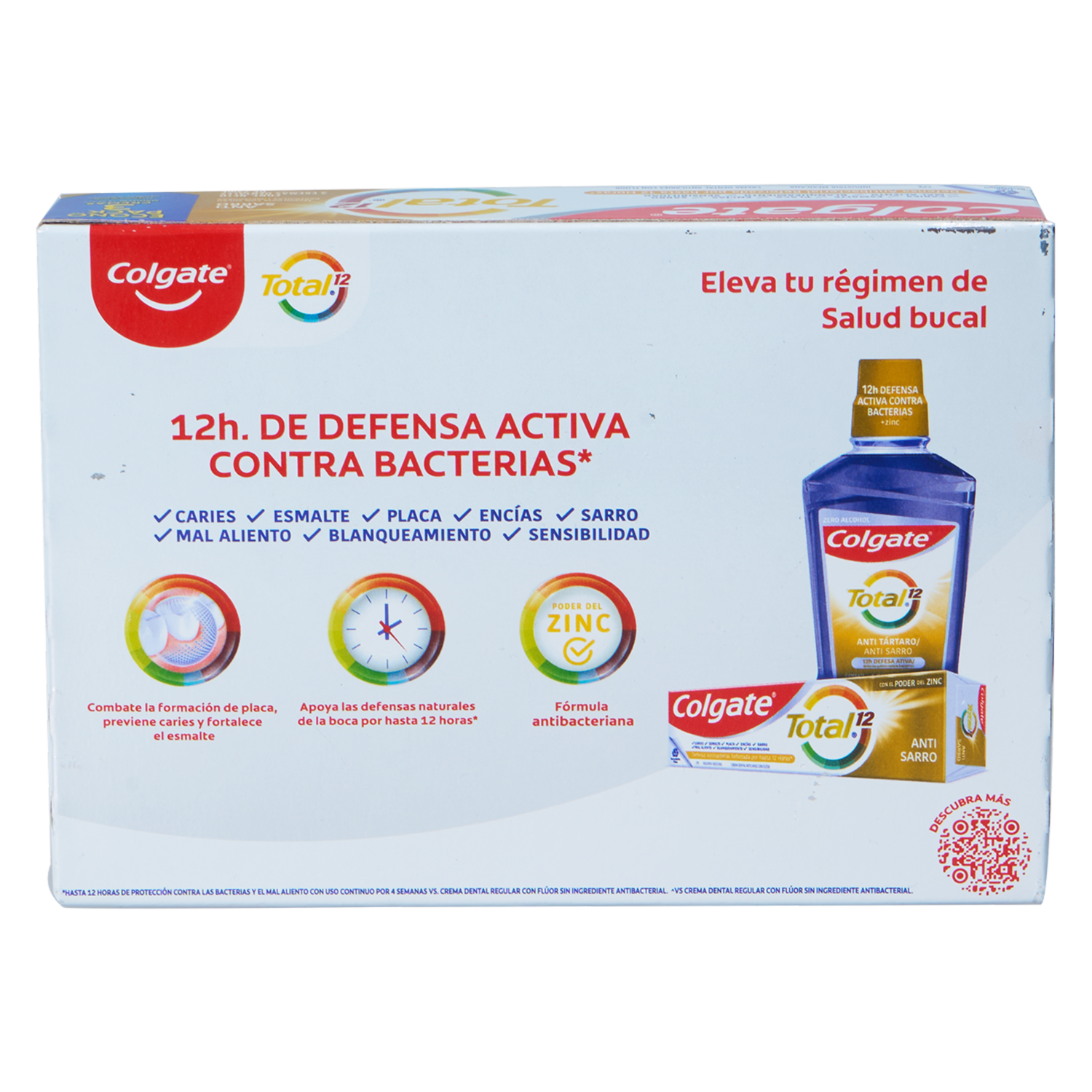 Pasta Dental Total 12 Control Antisarro COLGATE 3 X 75 Ml