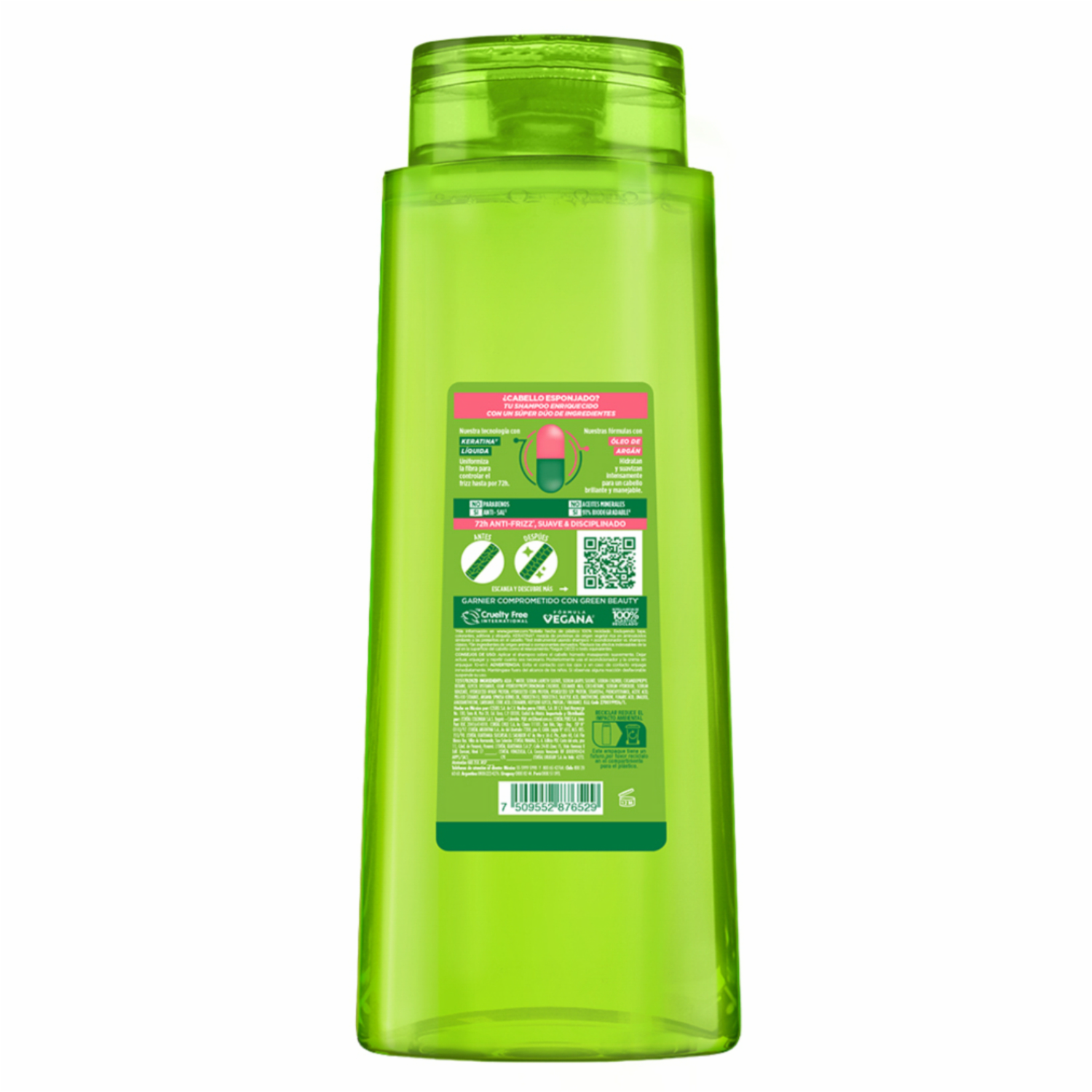 Shampoo Para Cabello Adiós Esponjado GARNIER FRUCTIS 650 Ml