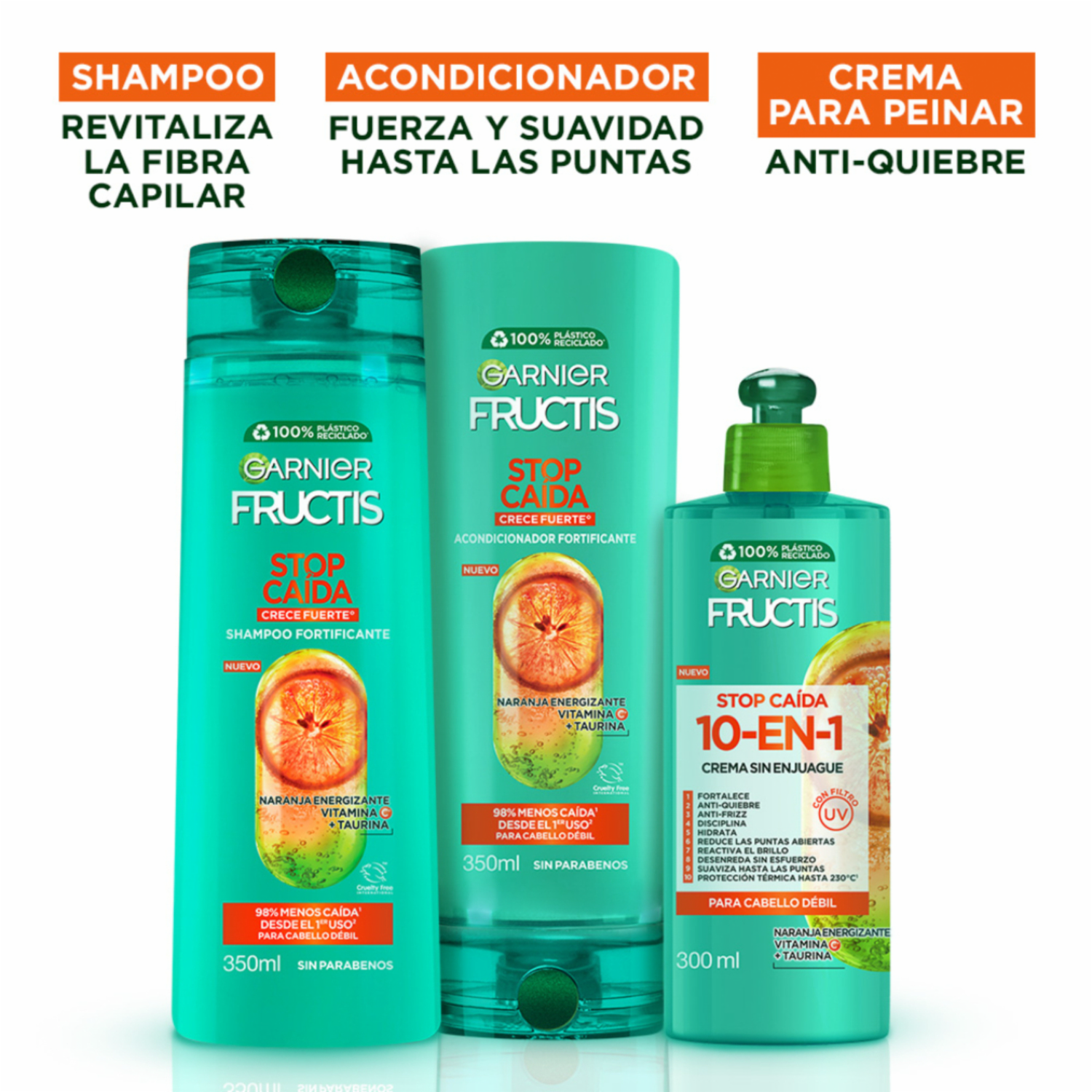 Shampoo Para Cabello Stop Caída GARNIER FRUCTIS 650 Ml