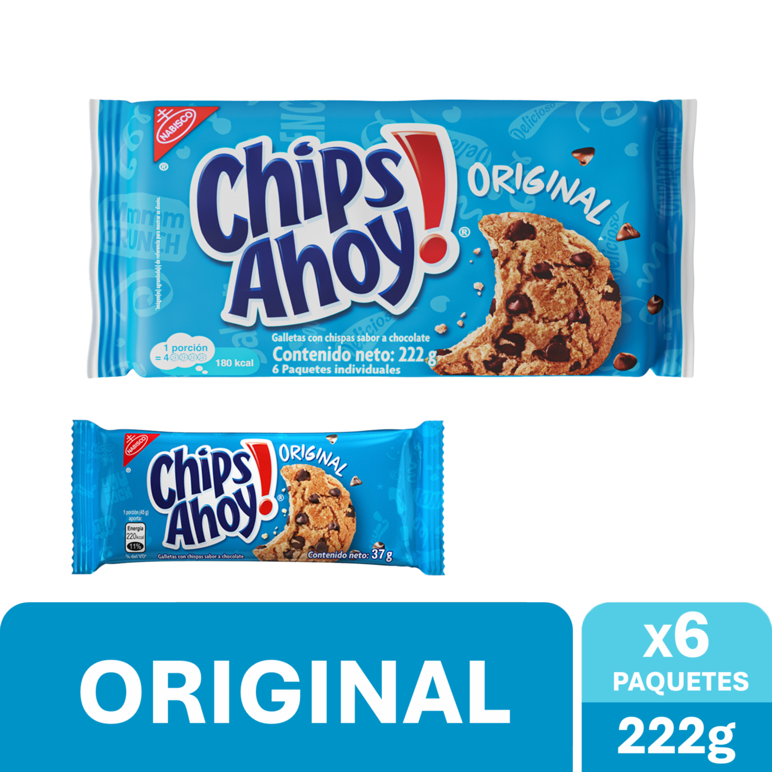 Galletas Dulces Con Chispas De Chocolate CHIPS AHOY 222 G