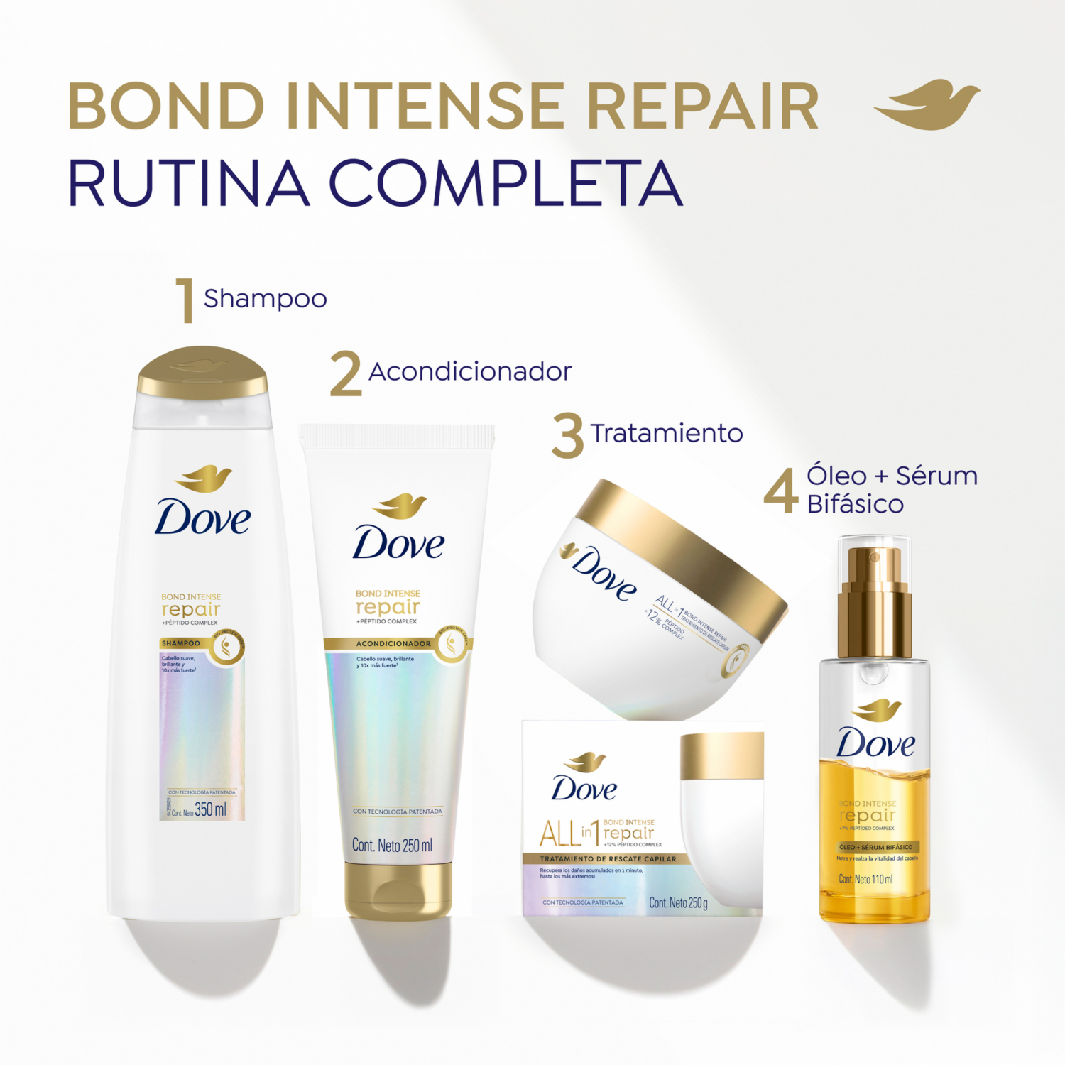 Shampoo De Cabello Bond Intense Repair DOVE 350 Ml