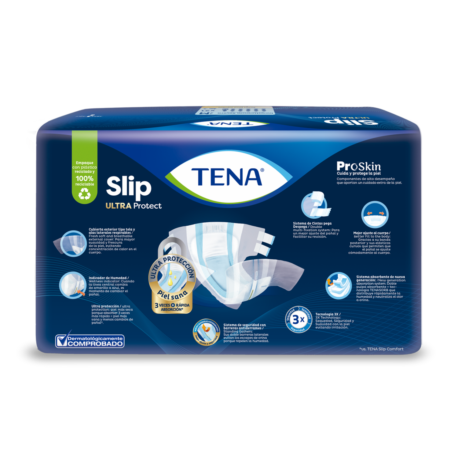 Pañales Slip Slip Ultra Protect Medium TENA X 21 Uds