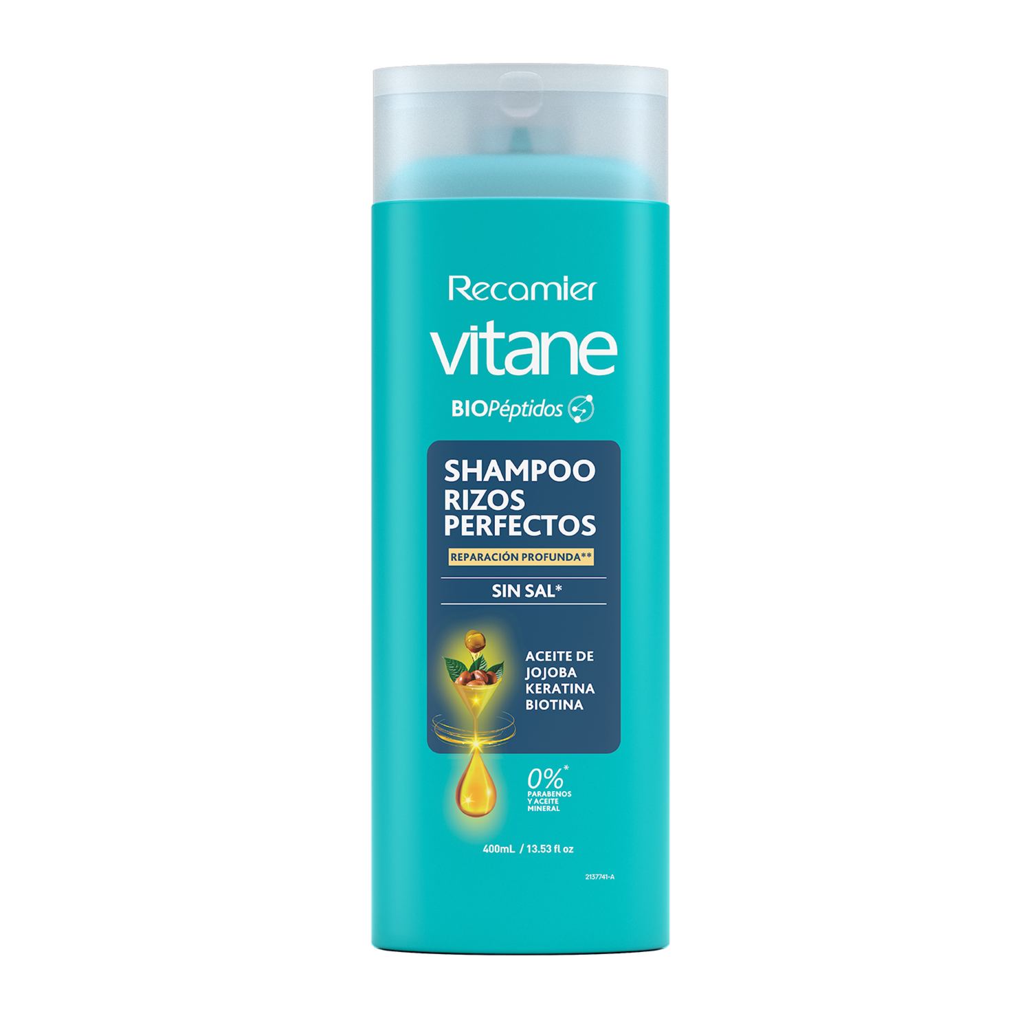 Shampoo De Cabello Rizos Perfectos con Péptidos VITANE 400 Ml