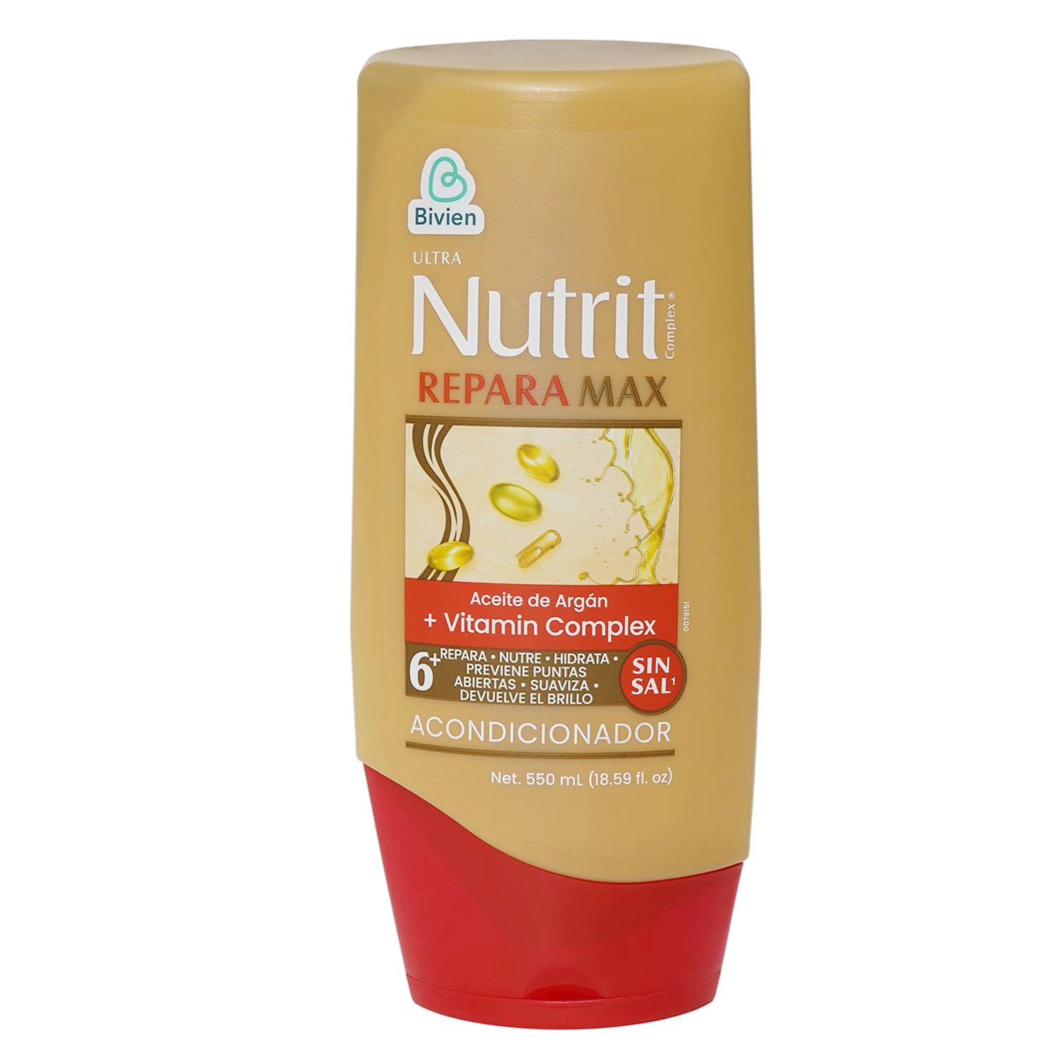 Acondicionador De Cabello Reparamax Aceite De Argán + Vitamin Complex NUTRIT 550 Ml