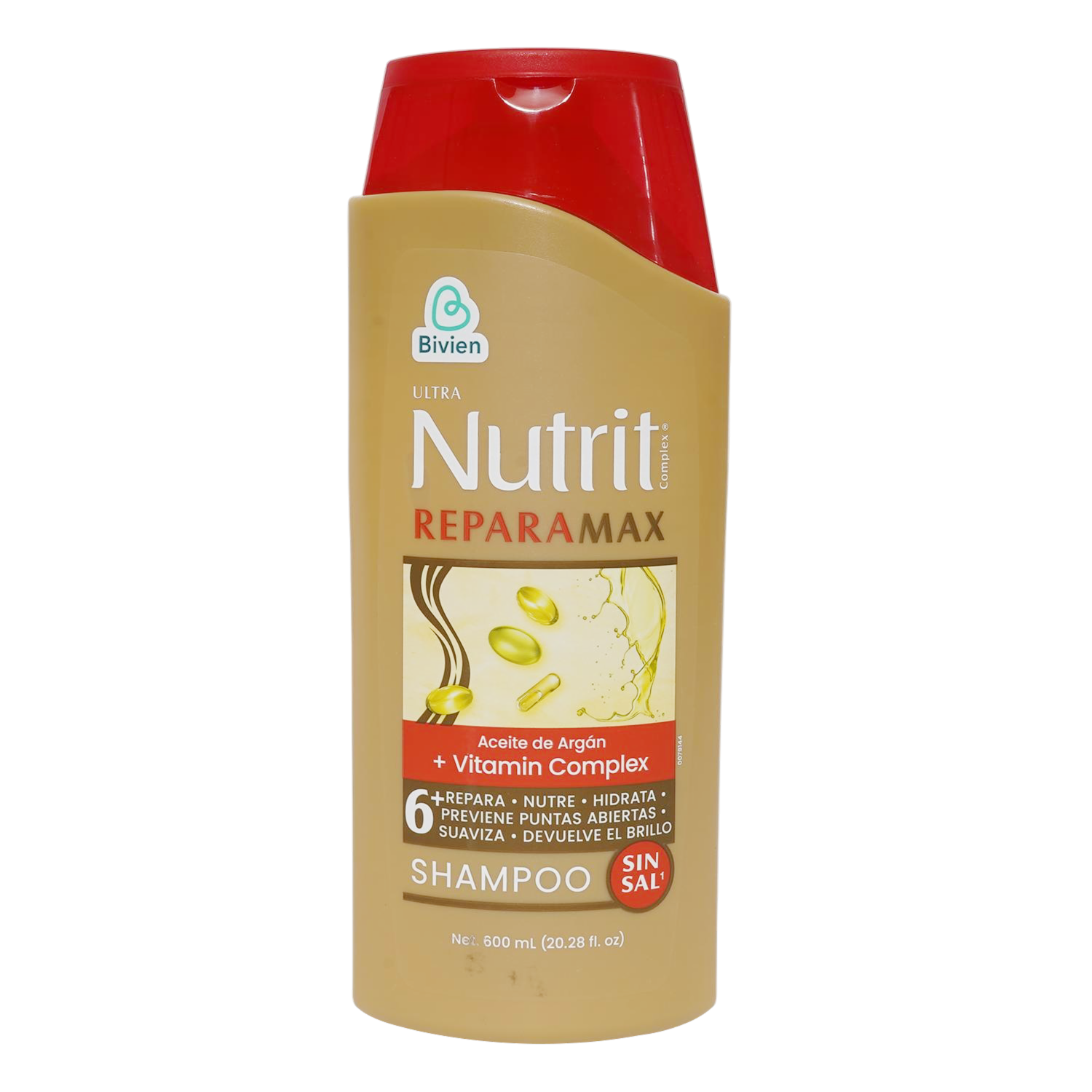 Shampoo De Cabello Reparamax Aceite De Argán + Vitamin Complex NUTRIT 600 Ml
