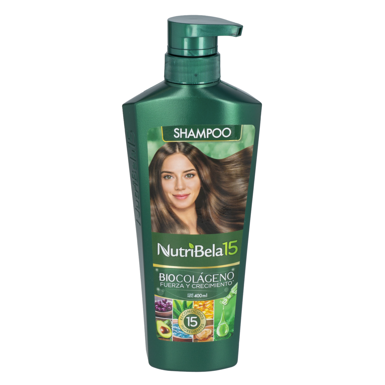 Shampoo De Cabello Biocolágeno Fuerza Y Crecimiento NUTRIBELA 400 Ml