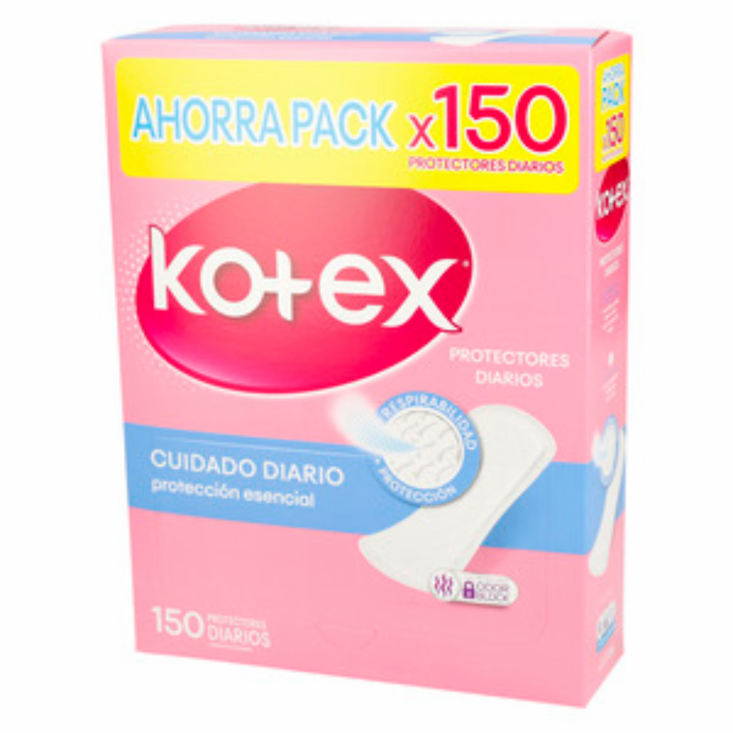 Protectores Diarios Femeninos Normal KOTEX 150 Unidades