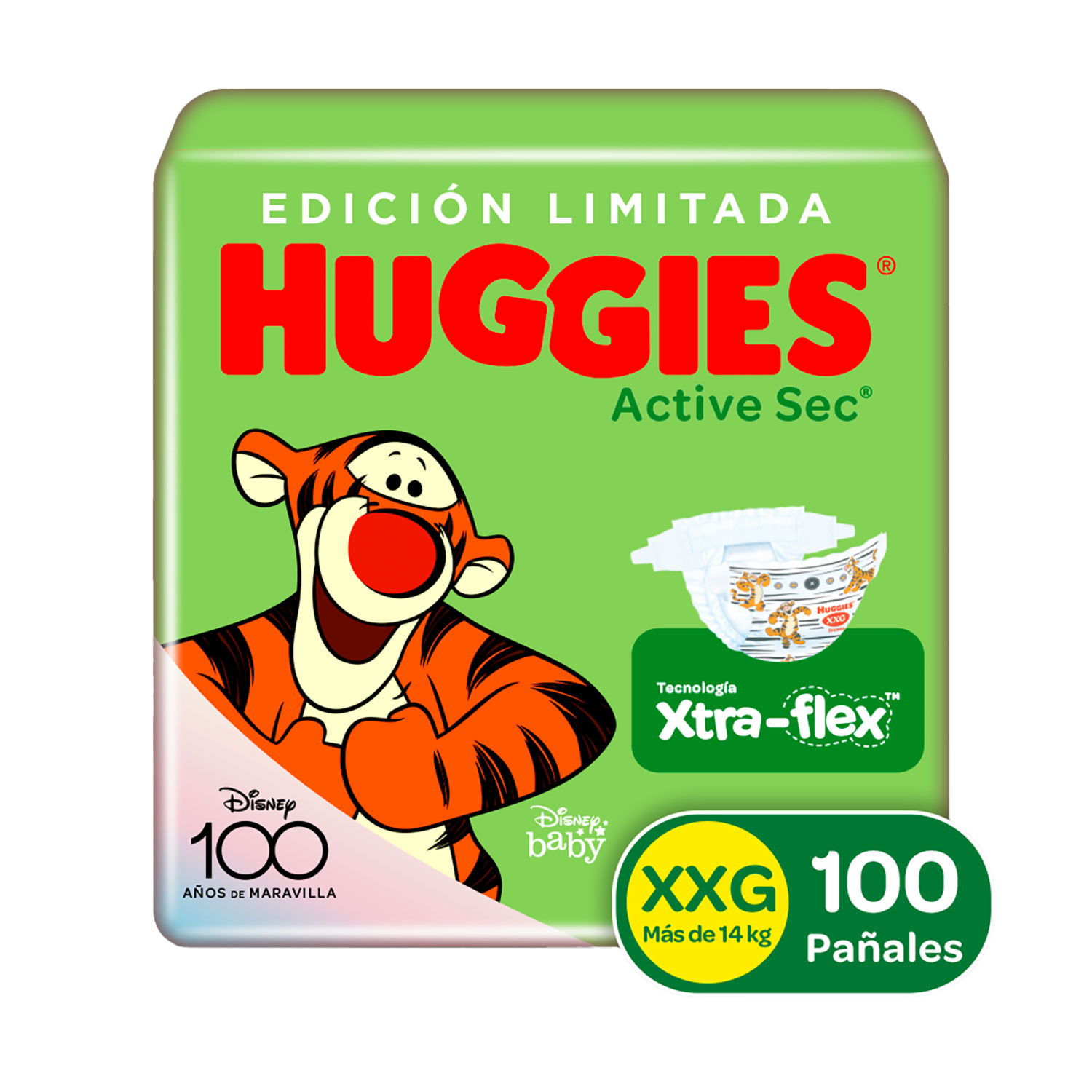 Pañales Desechables Active Sec XXG Etapa 5 HUGGIES X 100 Uds