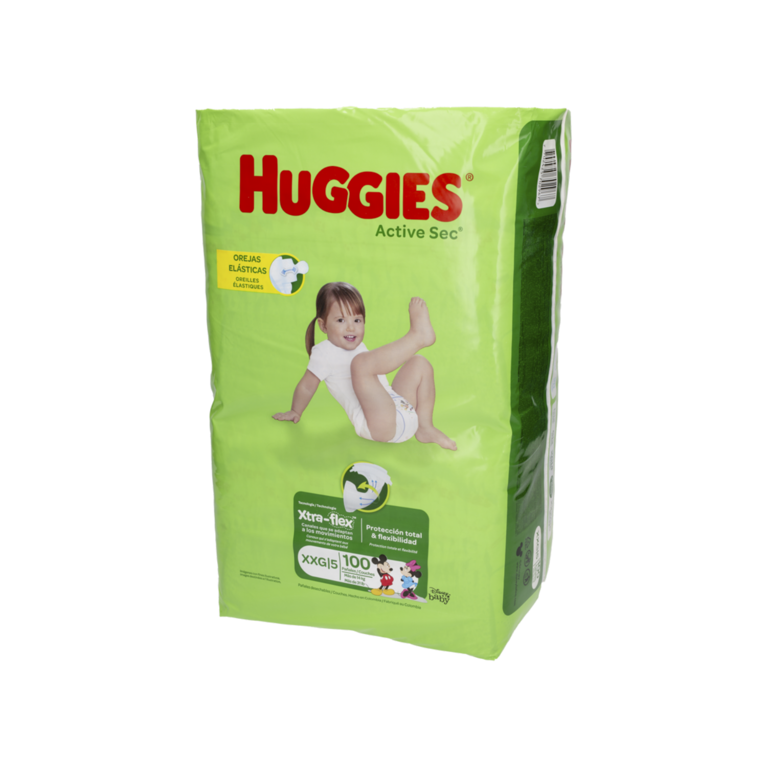 Pañales Desechables Active Sec XXG Etapa 5 HUGGIES X 100 Uds