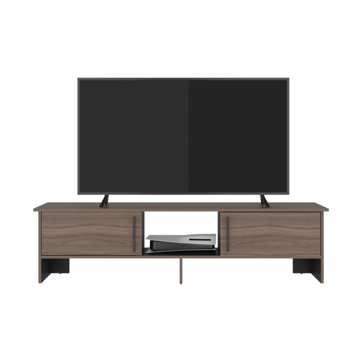 Rack De Tv Para 65″ Linea Dago Avellana Negro MÖBLART MDF