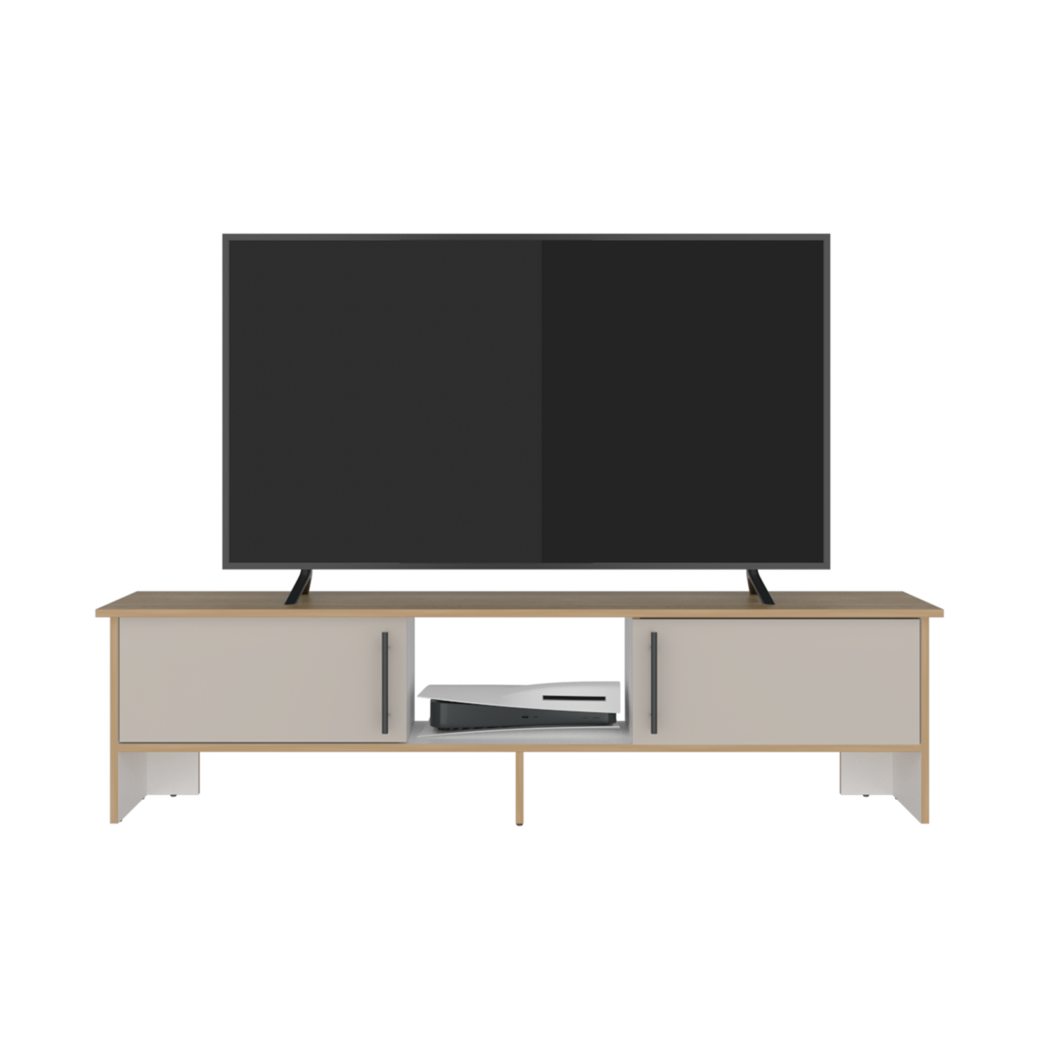 Rack De Tv Para 65″ Linea Dago Fresno Blanco Capri MÖBLART Mdf