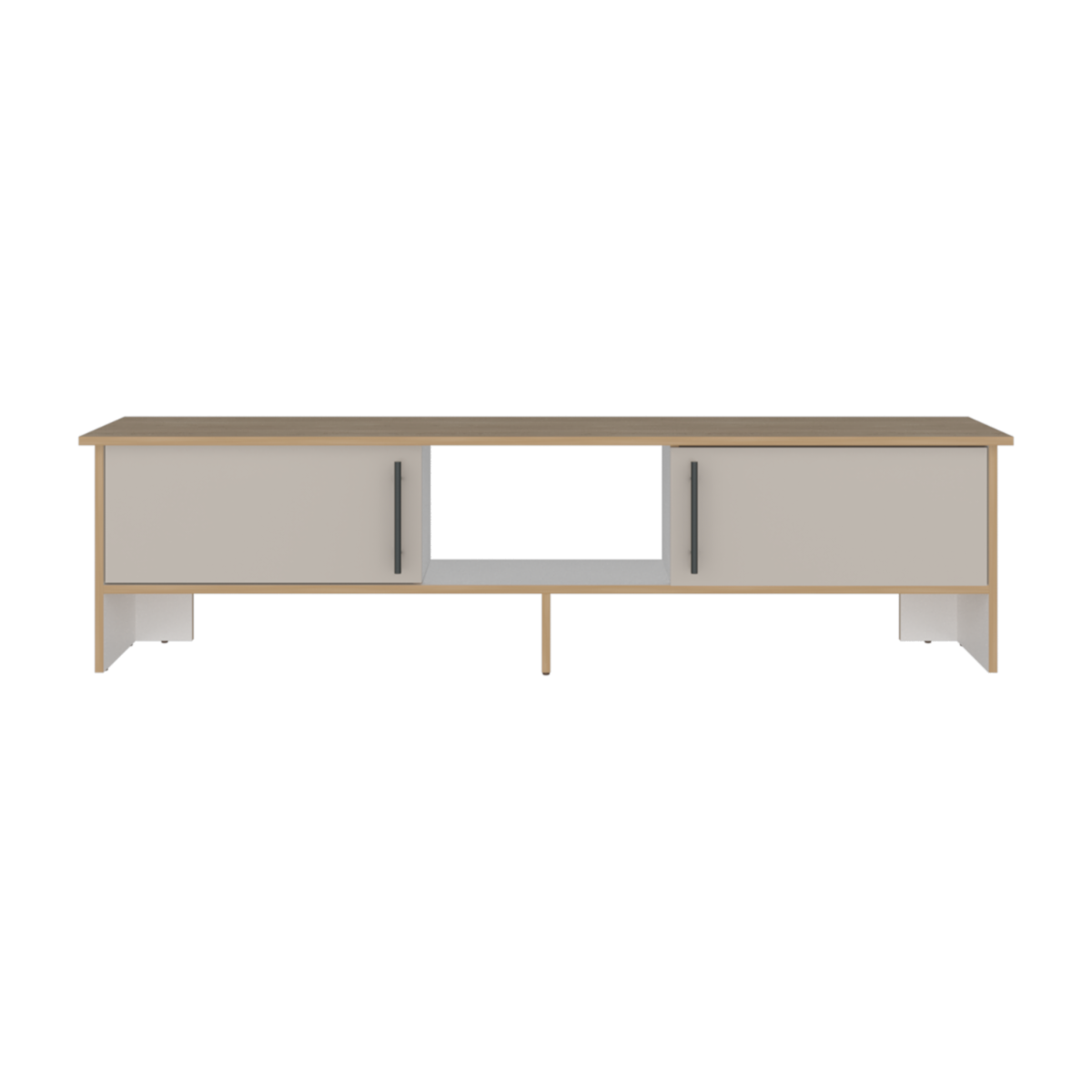 Rack De Tv Para 65″ Linea Dago Fresno Blanco Capri MÖBLART Mdf