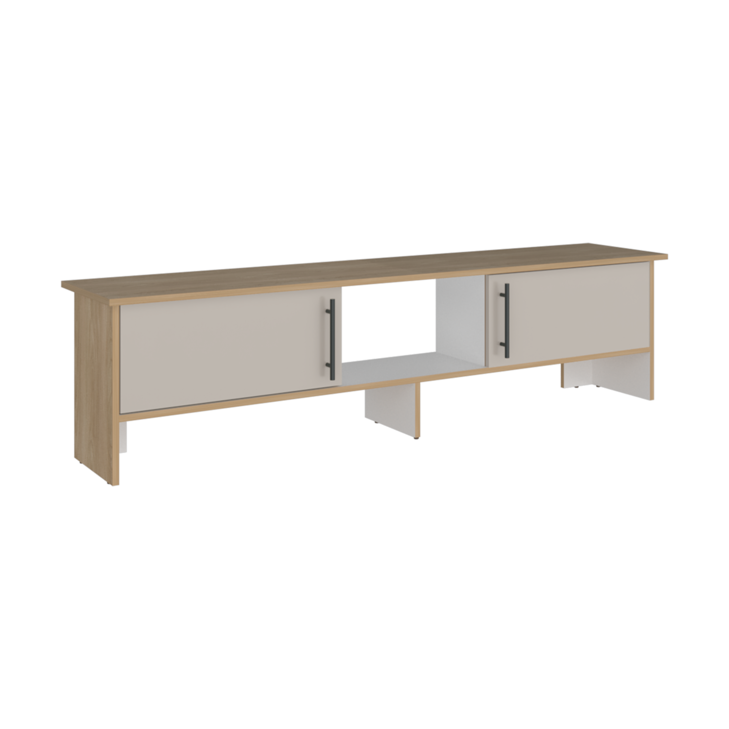 Rack De Tv Para 65″ Linea Dago Fresno Blanco Capri MÖBLART MDF