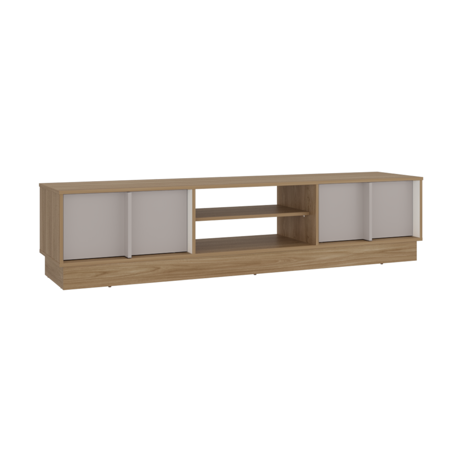 Rack De Tv Para 75″ Caoba Fresno Blanco Capri MÖBLART MDF