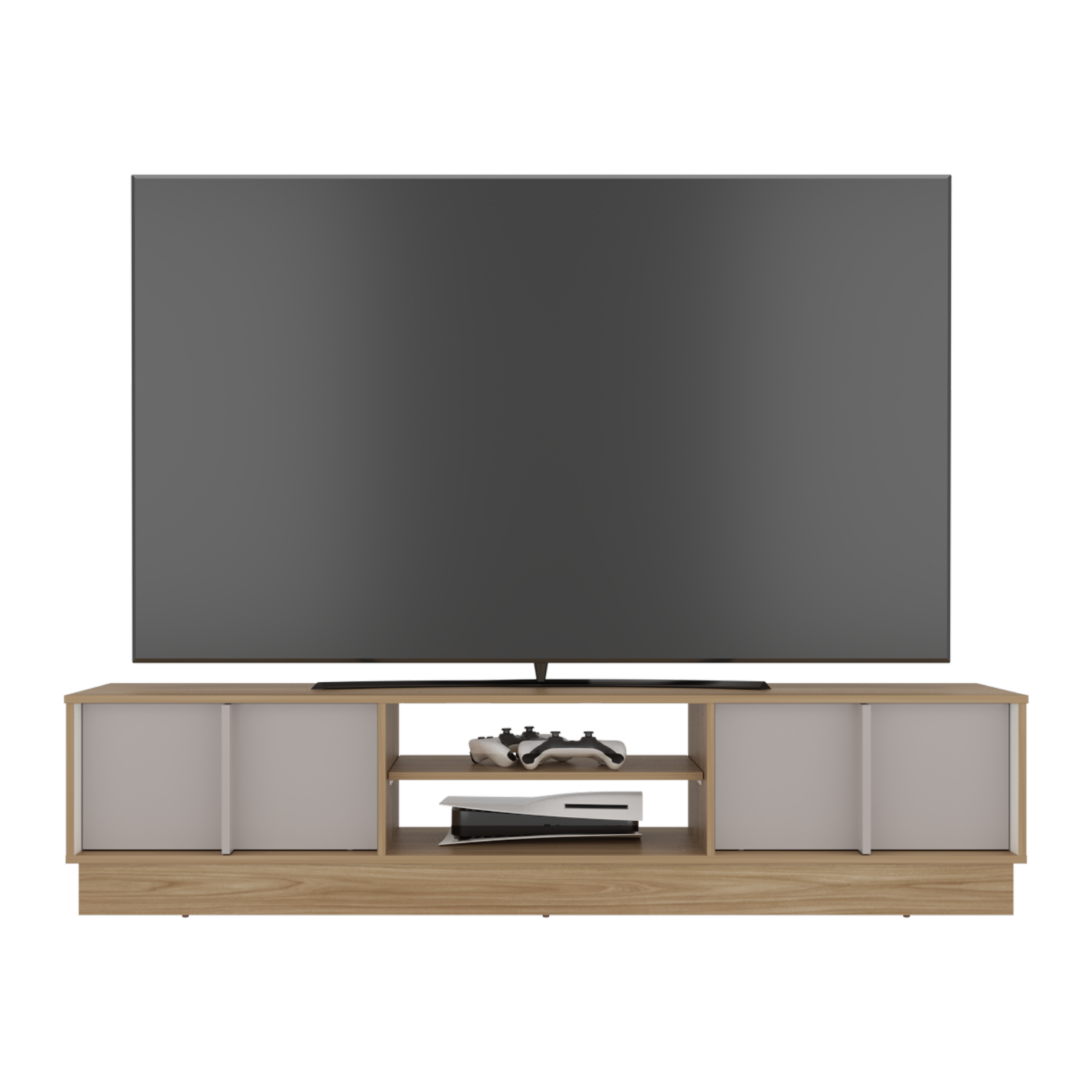 Rack De Tv Para 75″ Caoba Fresno Blanco Capri MÖBLART Mdf