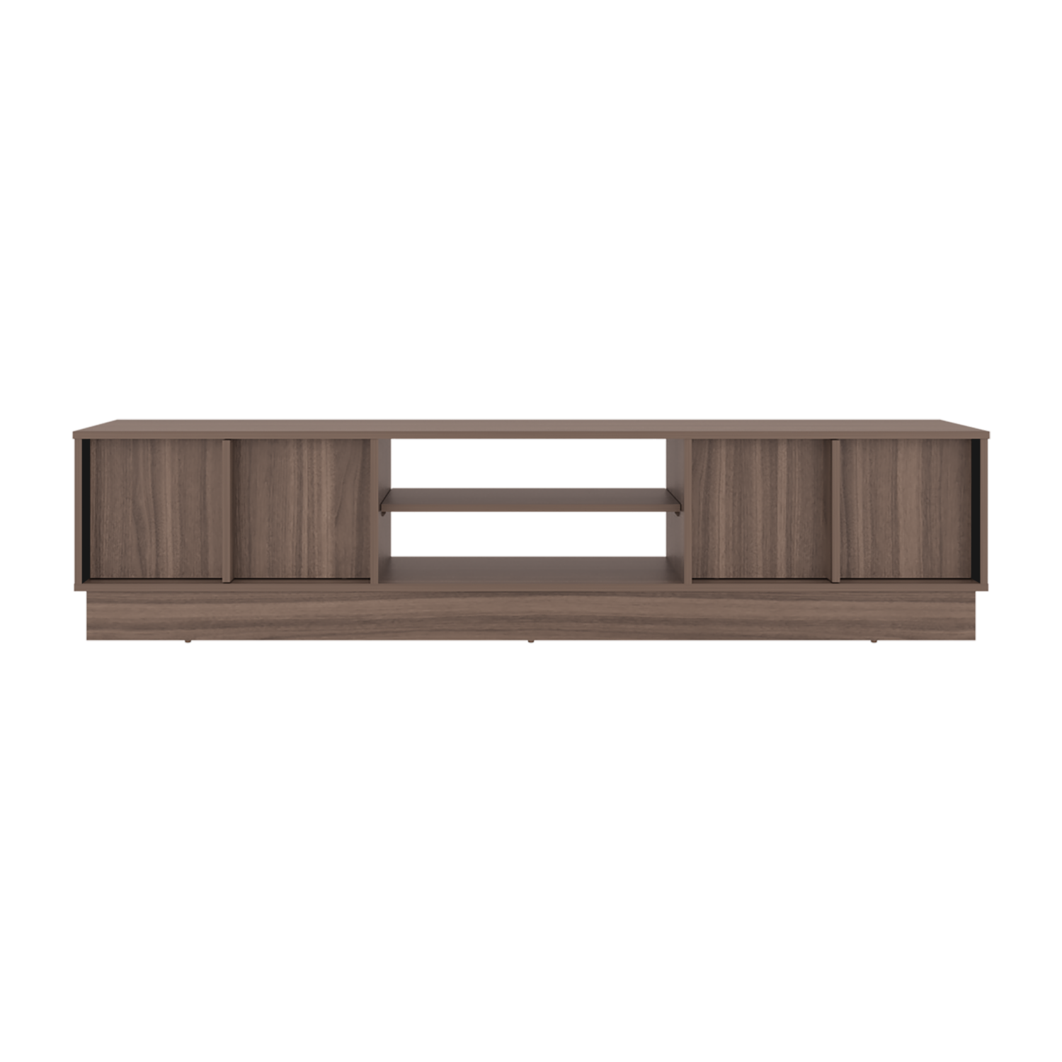 Rack De Tv Para 75″ Caoba Avellana Con Negro MÖBLART Mdf