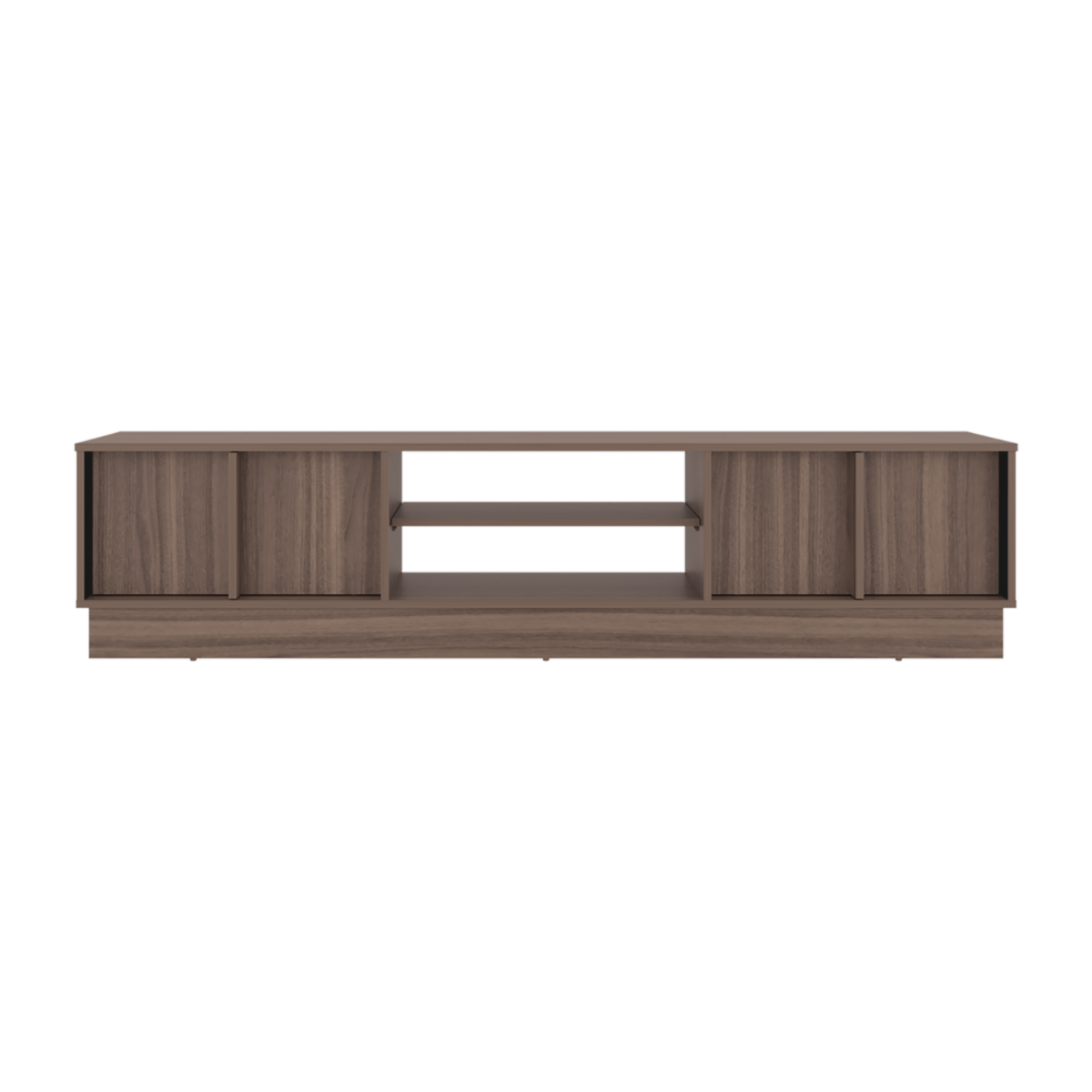Rack De Tv Para 75″ Caoba Avellana Con Negro MÖBLART MDF
