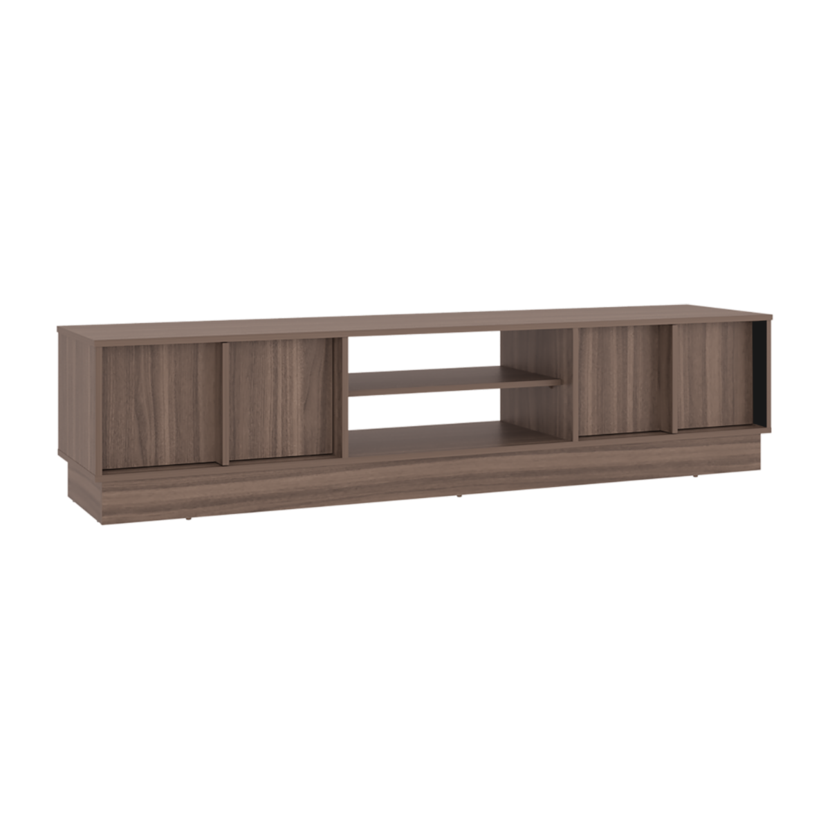 Rack De Tv Para 75″ Caoba Avellana Con Negro MÖBLART MDF