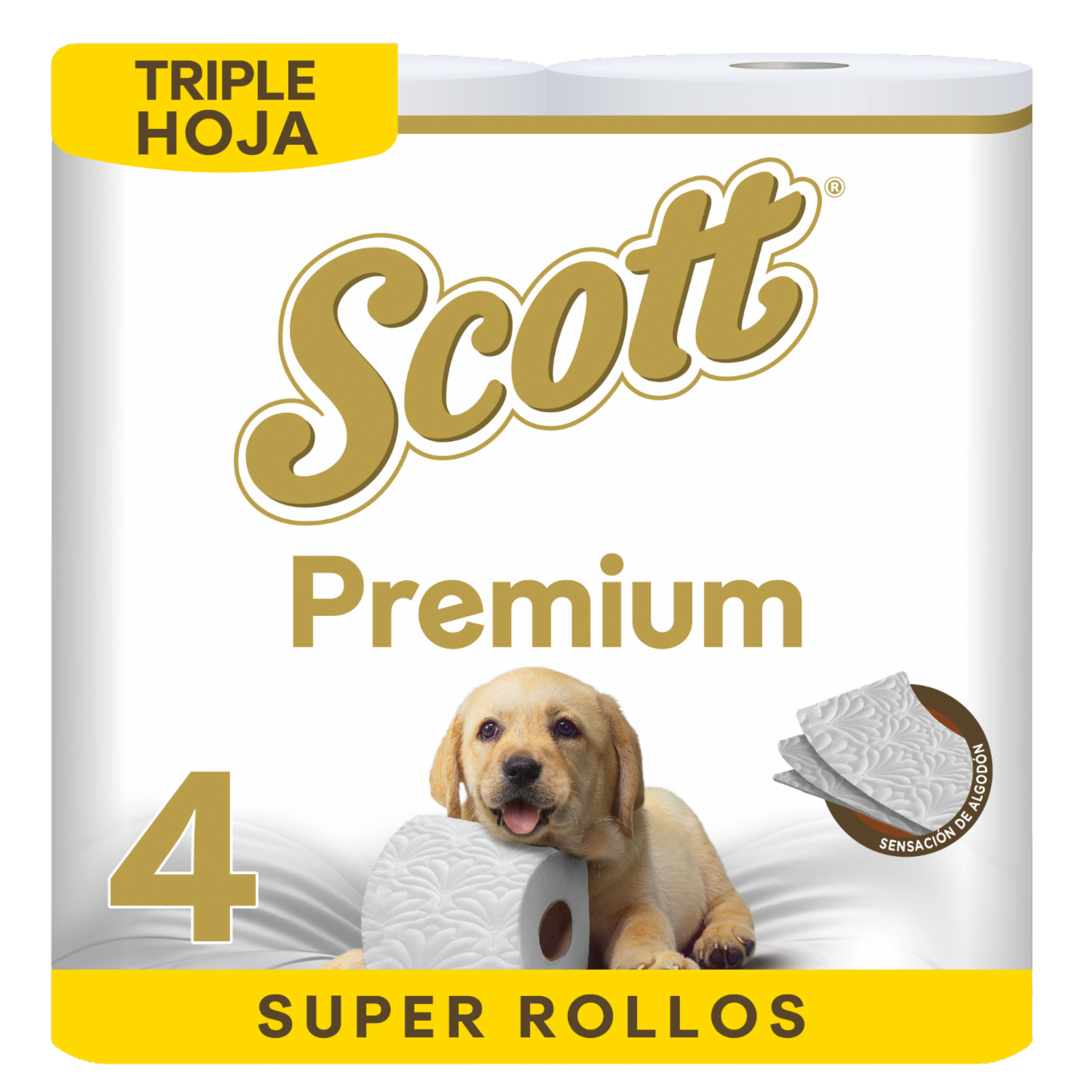 Papel Higiénico Premium 40m SCOTT 4 Rollos