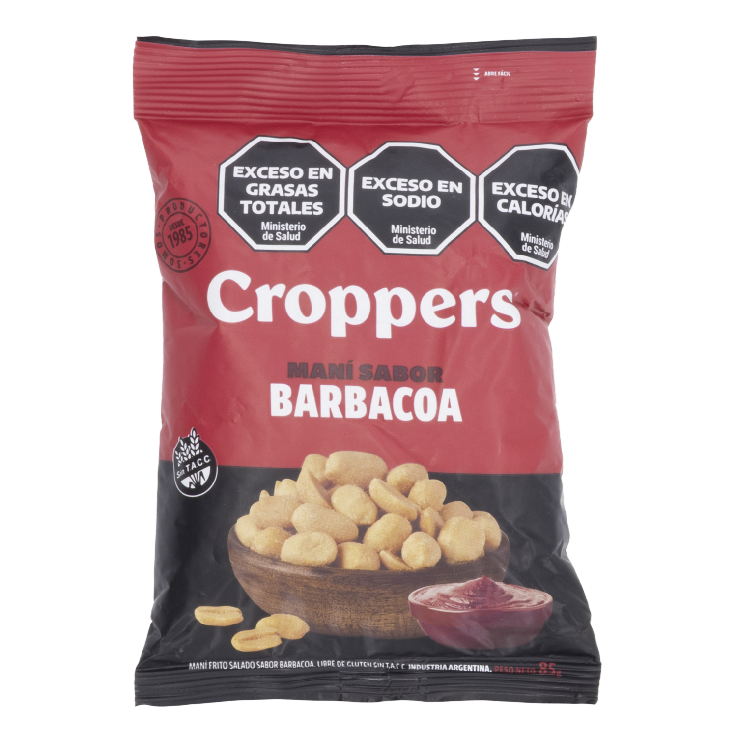 Maní Sabor A  Bbq CROPPERS 85 G