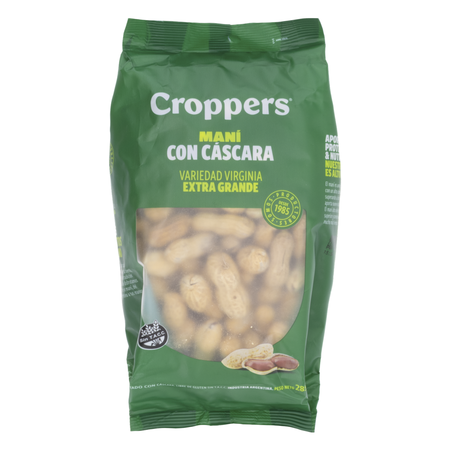 Maní Tostado Con Cascara CROPPERS 285 G