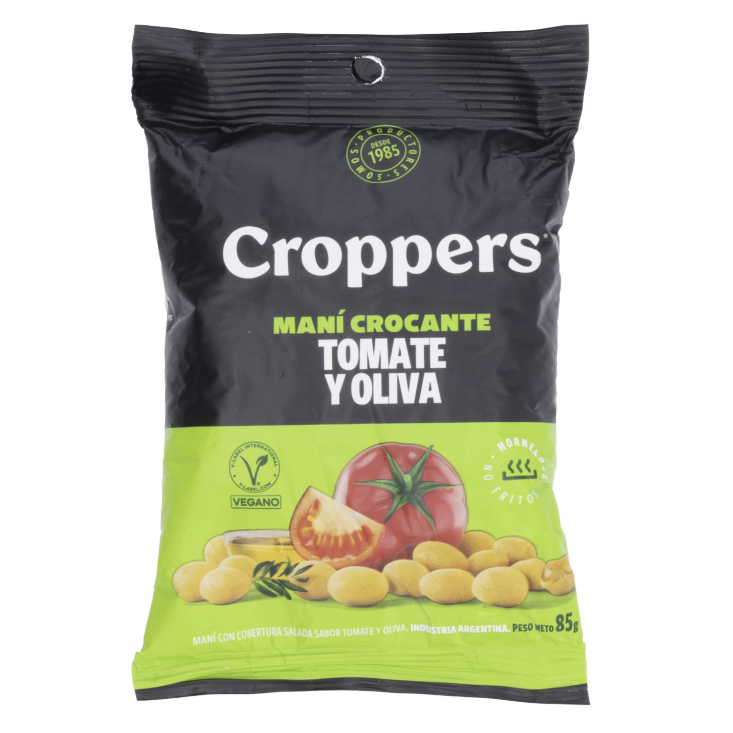 Maní Sabor A  Tomate Y  Oliva CROPPERS 85 G