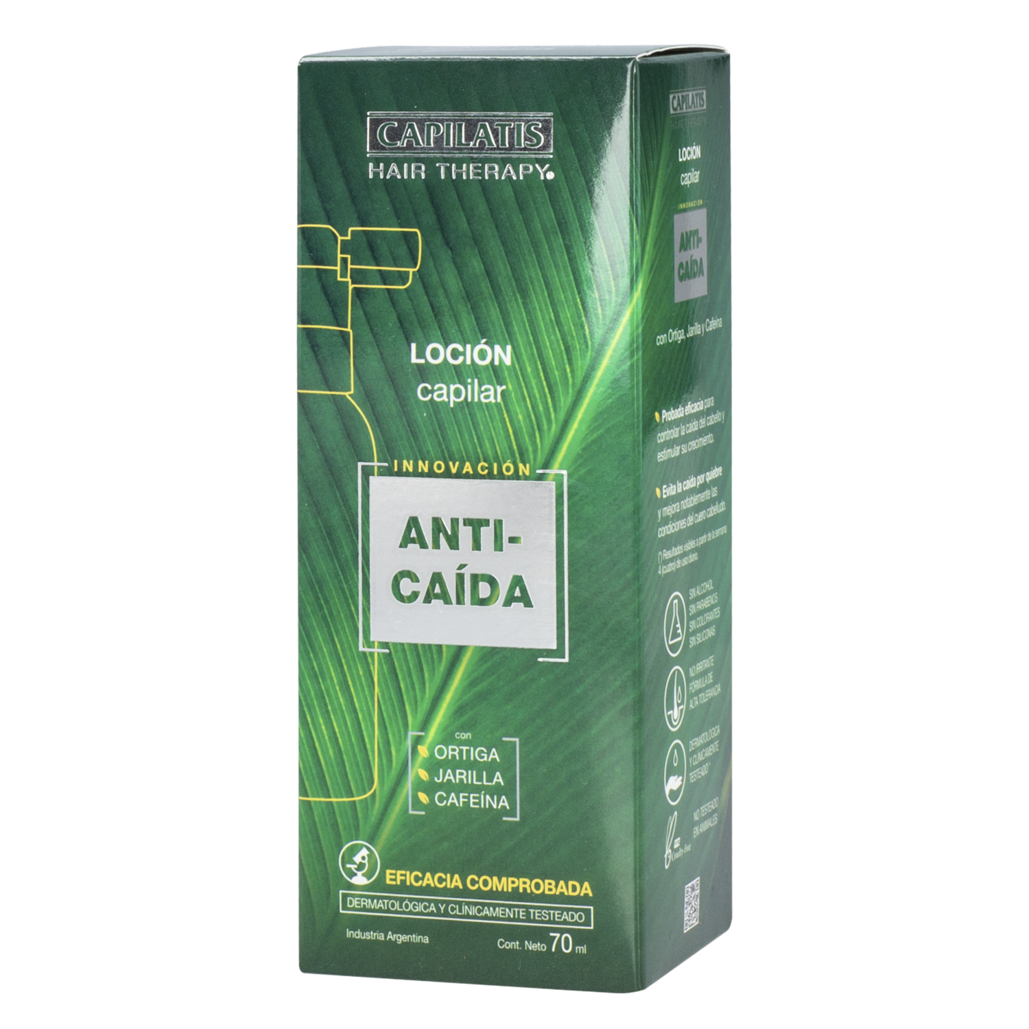 Loción Capilar Tratante De Ortiga Jarilla Y Cafeína CAPILATIS 70 Ml