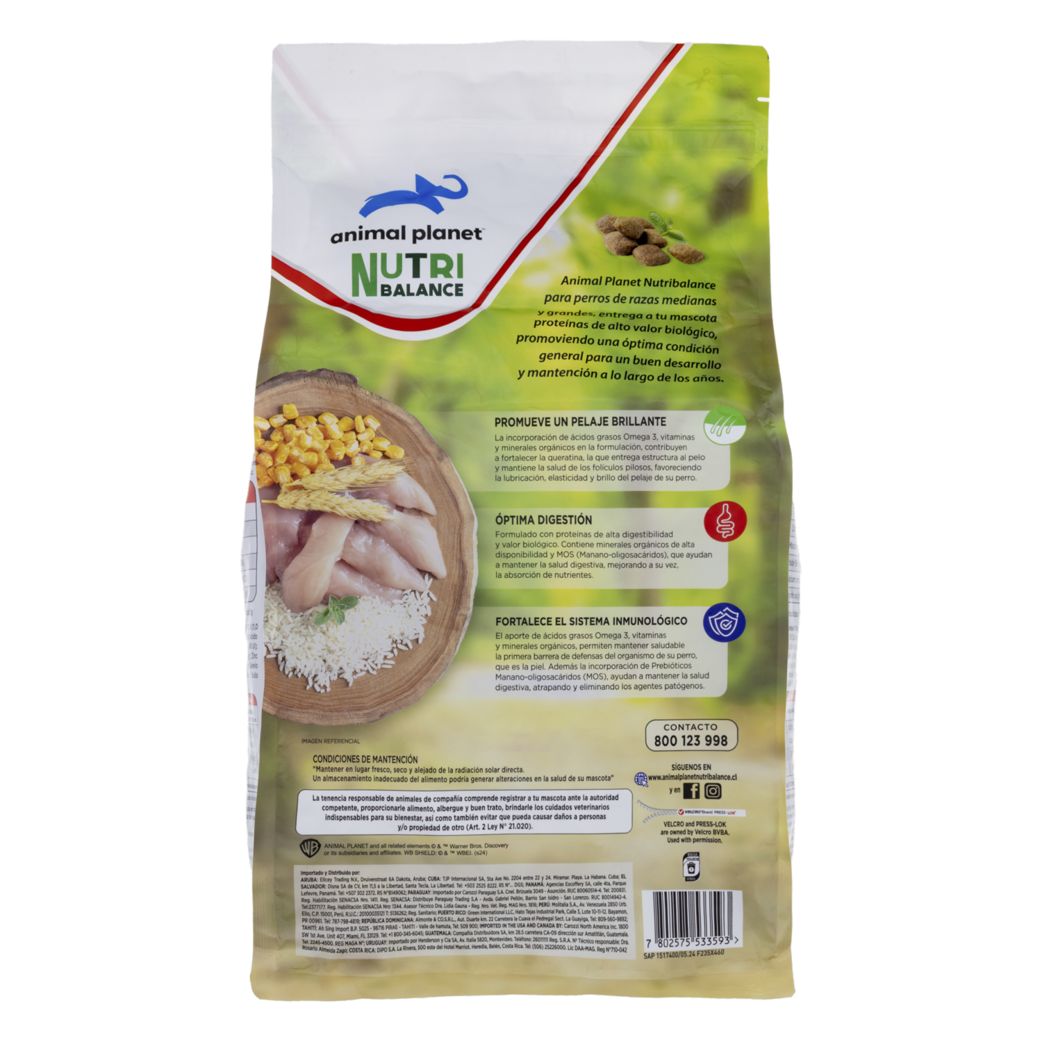 Alimento Para Perros Adultos Razas Medianas Y Grandes Nutri Balance ANIMAL PLANET 3 Kg