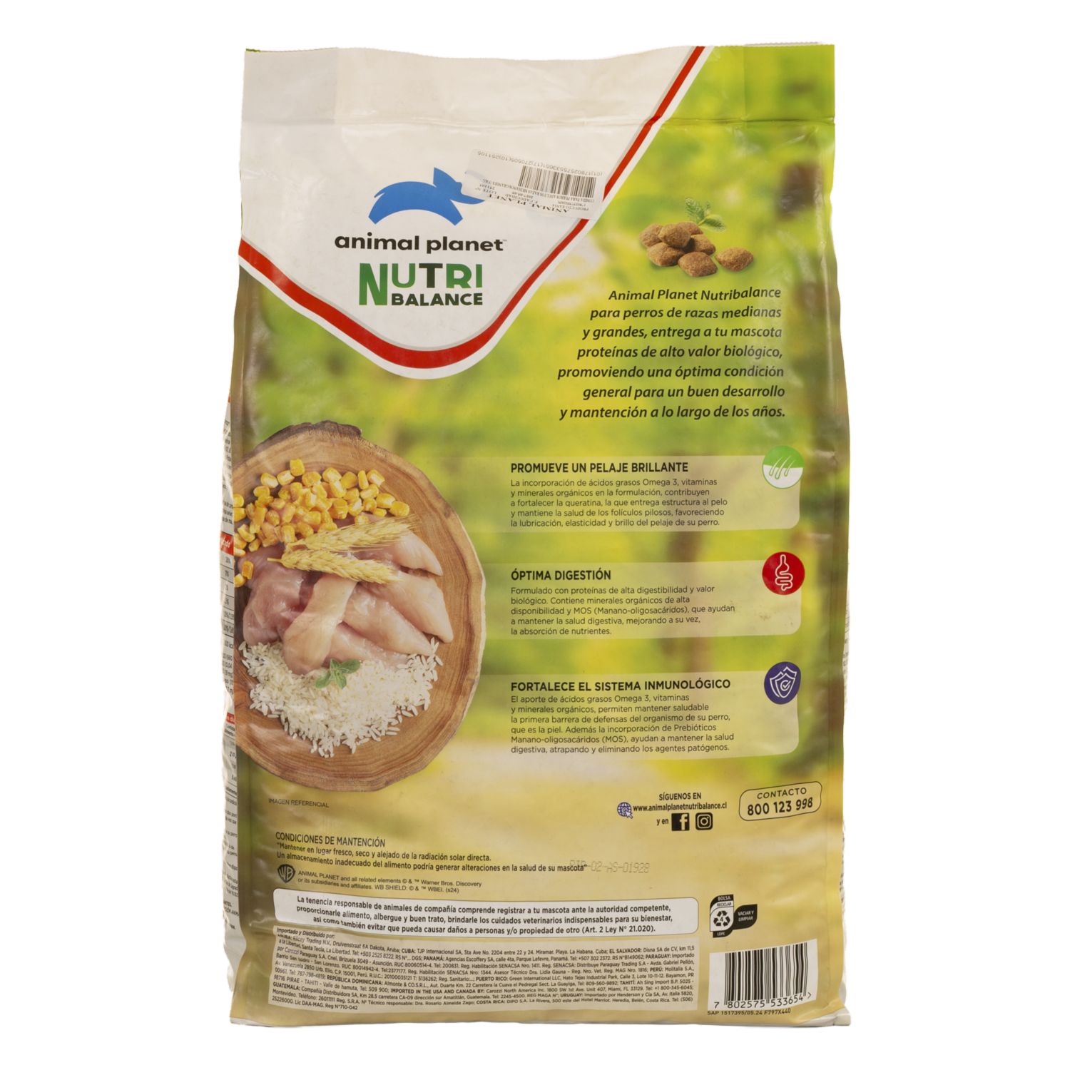 Alimento Para Perros Adultos Razas Medianas Y Grandes Nutri Balance ANIMAL PLANET 15 Kg