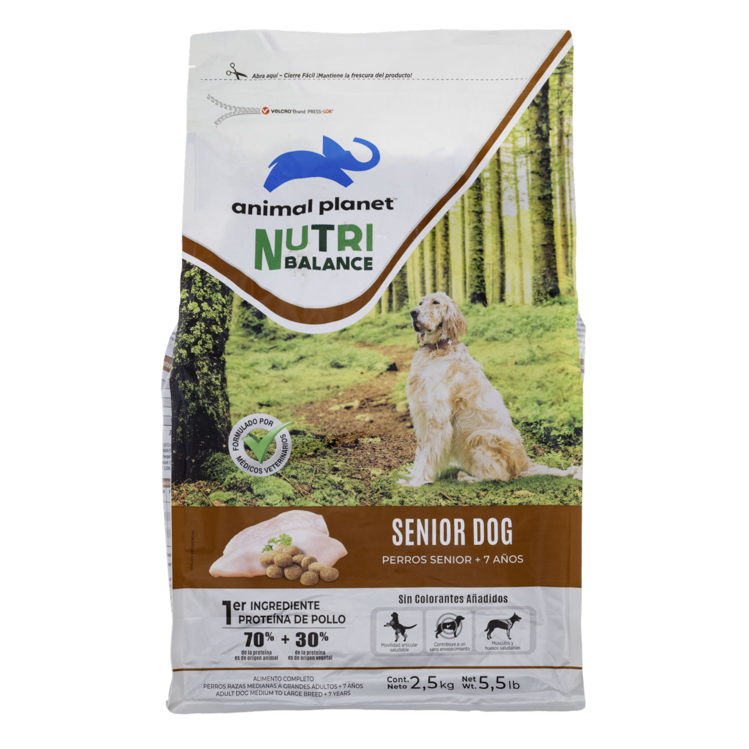 Alimento Para Perros Adultos Razas Medianas Y Grandes Senior +7 Años ANIMAL PLANET 2,5 Kg