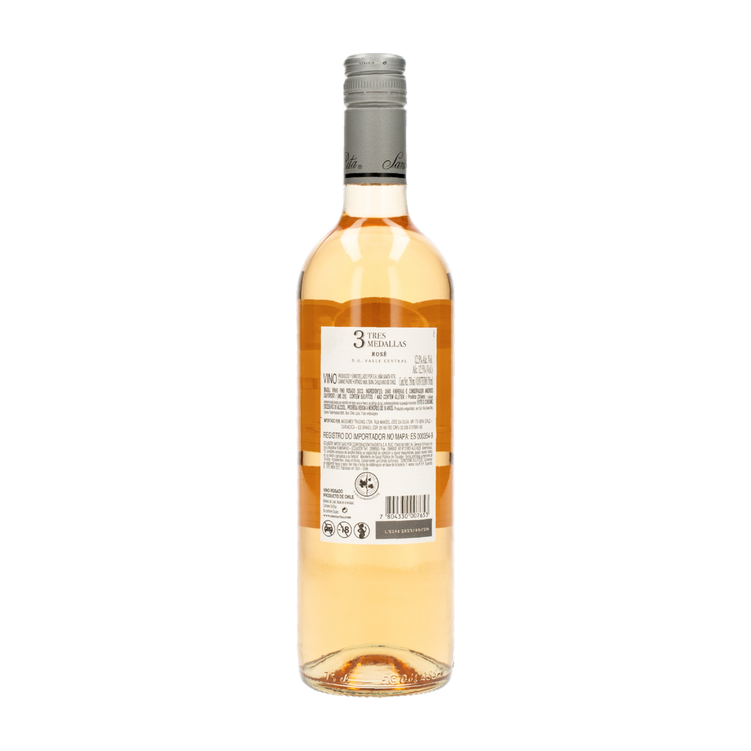 Vino Rosado Importado TRES MEDALLAS 750 Ml