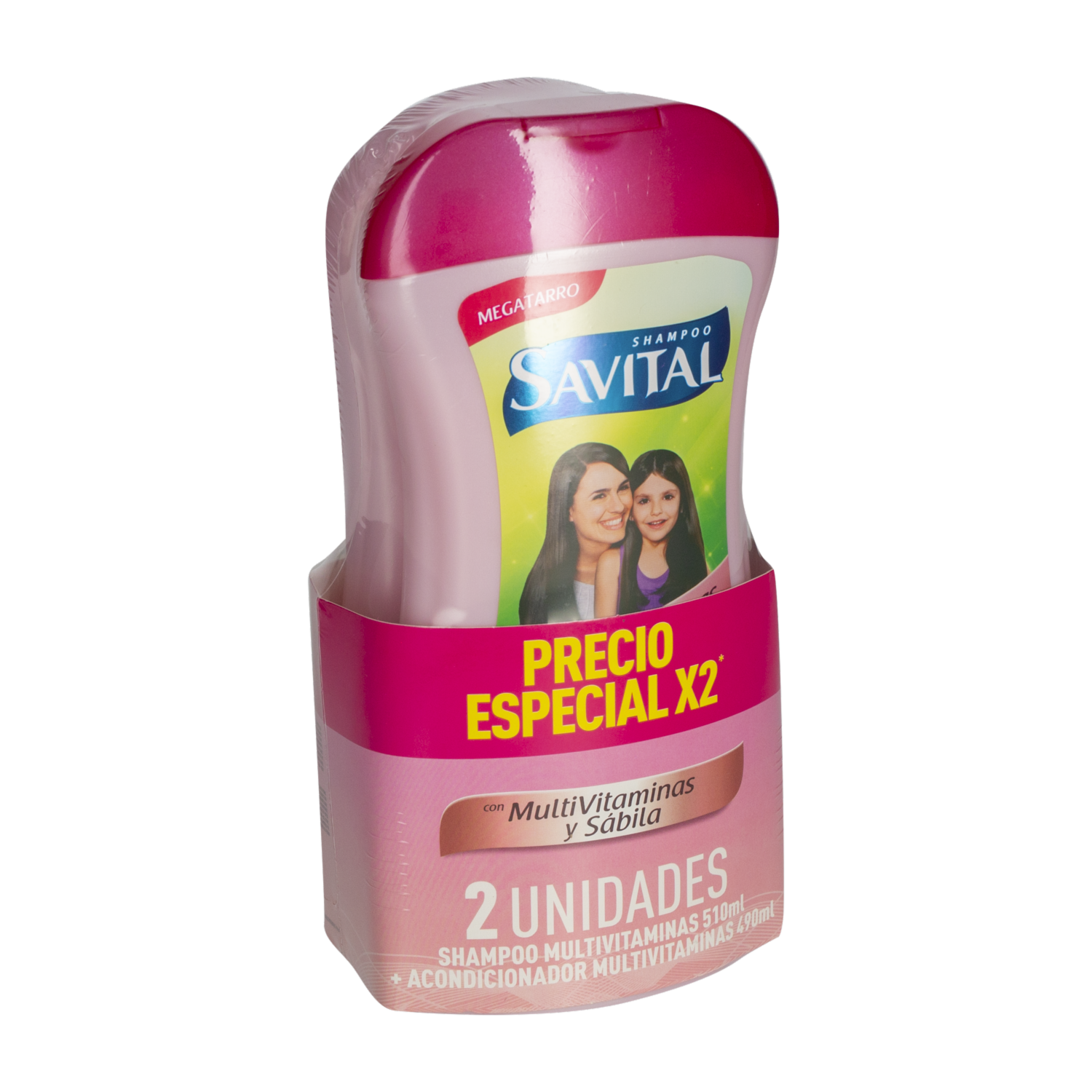 Shampoo Y Acondicionador Con Multivitaminas SAVITAL Pack 1000 Ml