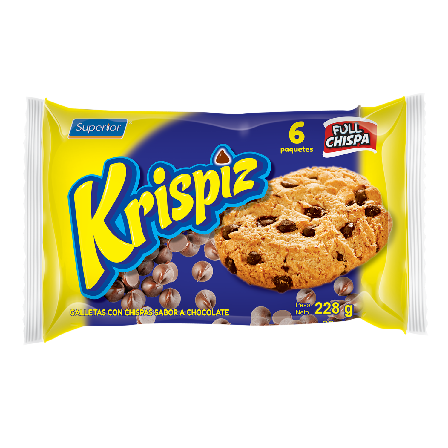 Galletas Dulces Con Chispas Sabor A Chocolate KRISPIZ 228 G