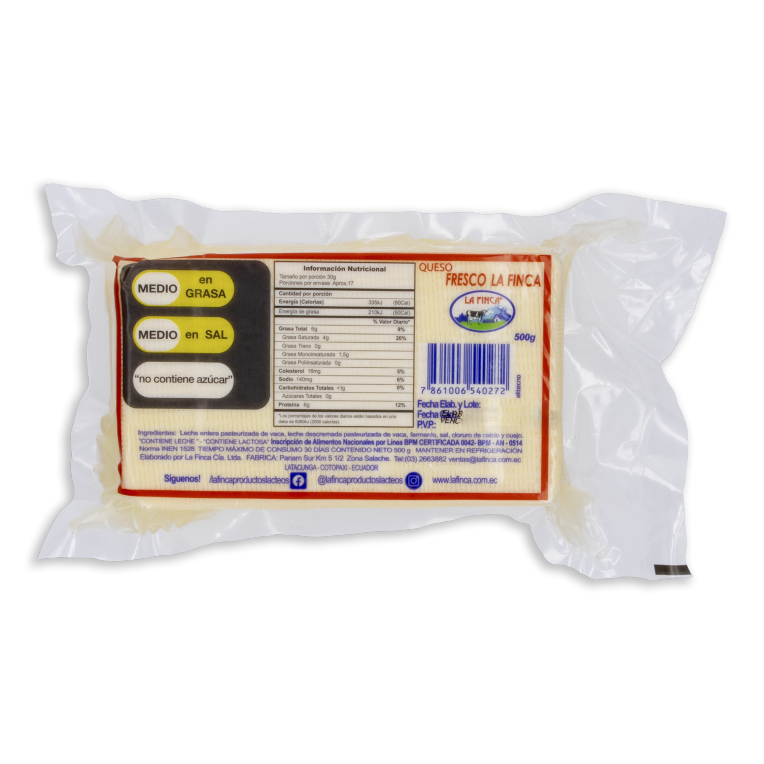 Queso Fresco LA FINCA 500 G