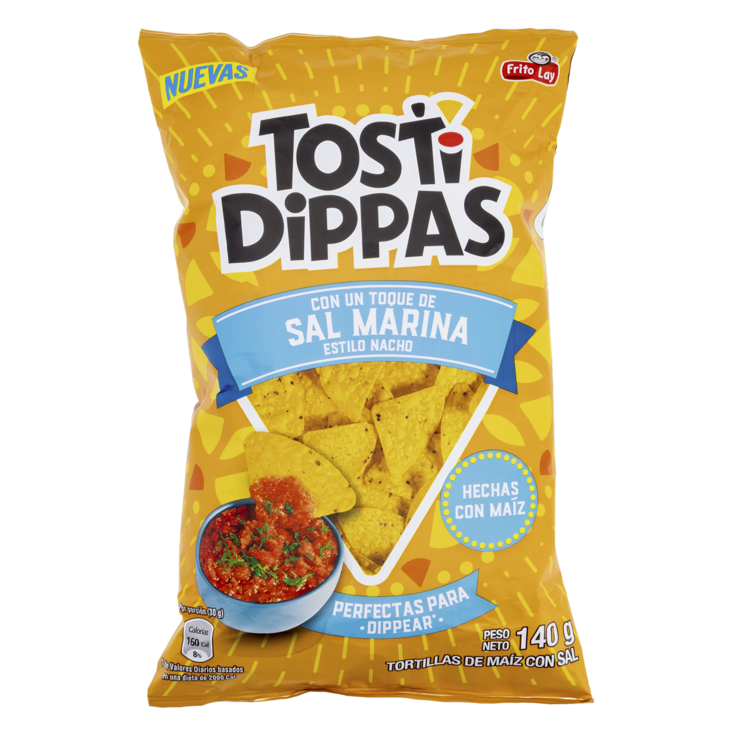 Tortillas De Maíz Con Sal TOSTIDIPPAS 140 G