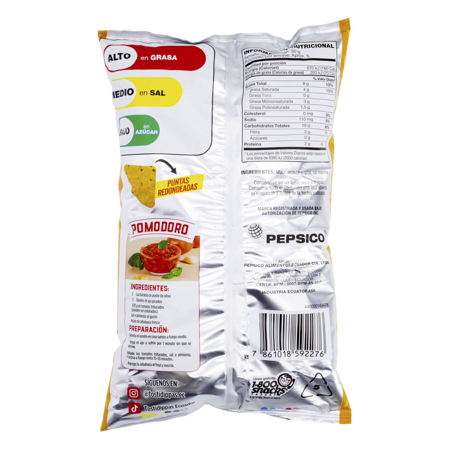 Tortillas De Maíz Con Sal TOSTIDIPPAS 140 G