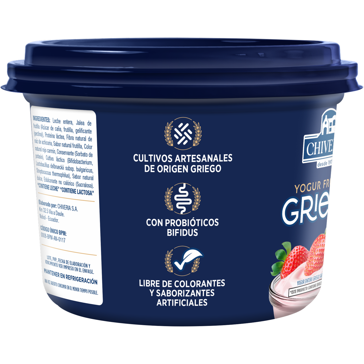 Yogurt Griego Frutilla CHIVERIA 400 G