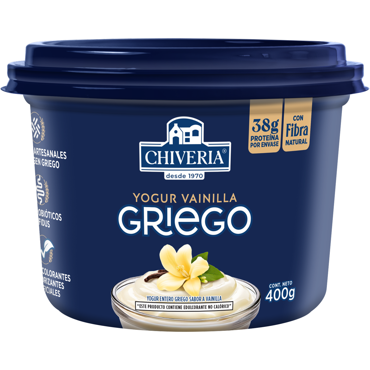 Yogurt Griego Vainilla CHIVERIA 400 G