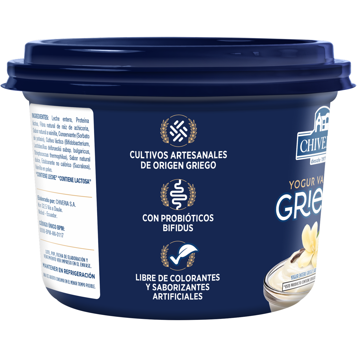 Yogurt Griego Vainilla CHIVERIA 400 G