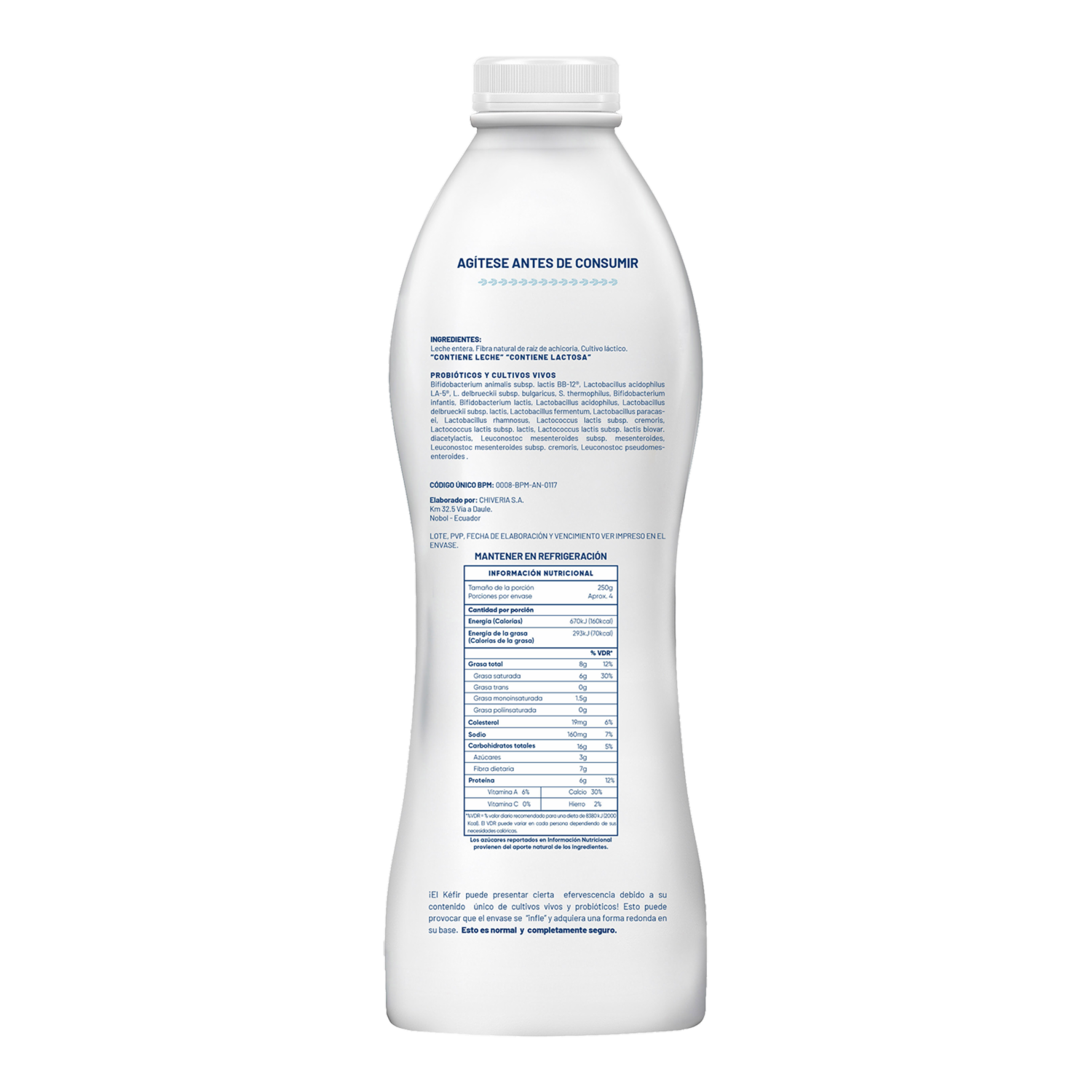Kéfir Entero Natural CHIVERIA 950 G