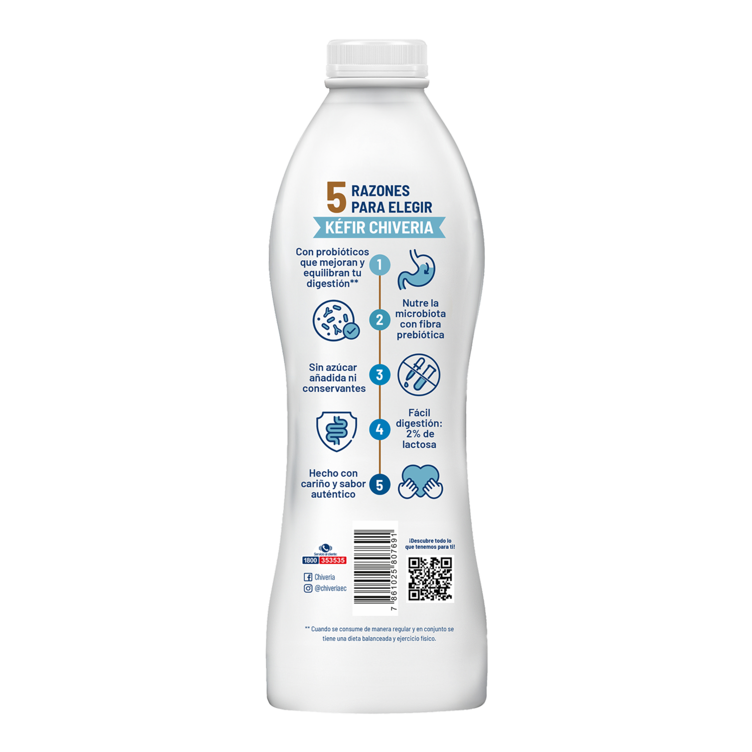 Kéfir Entero Natural CHIVERIA 950 G