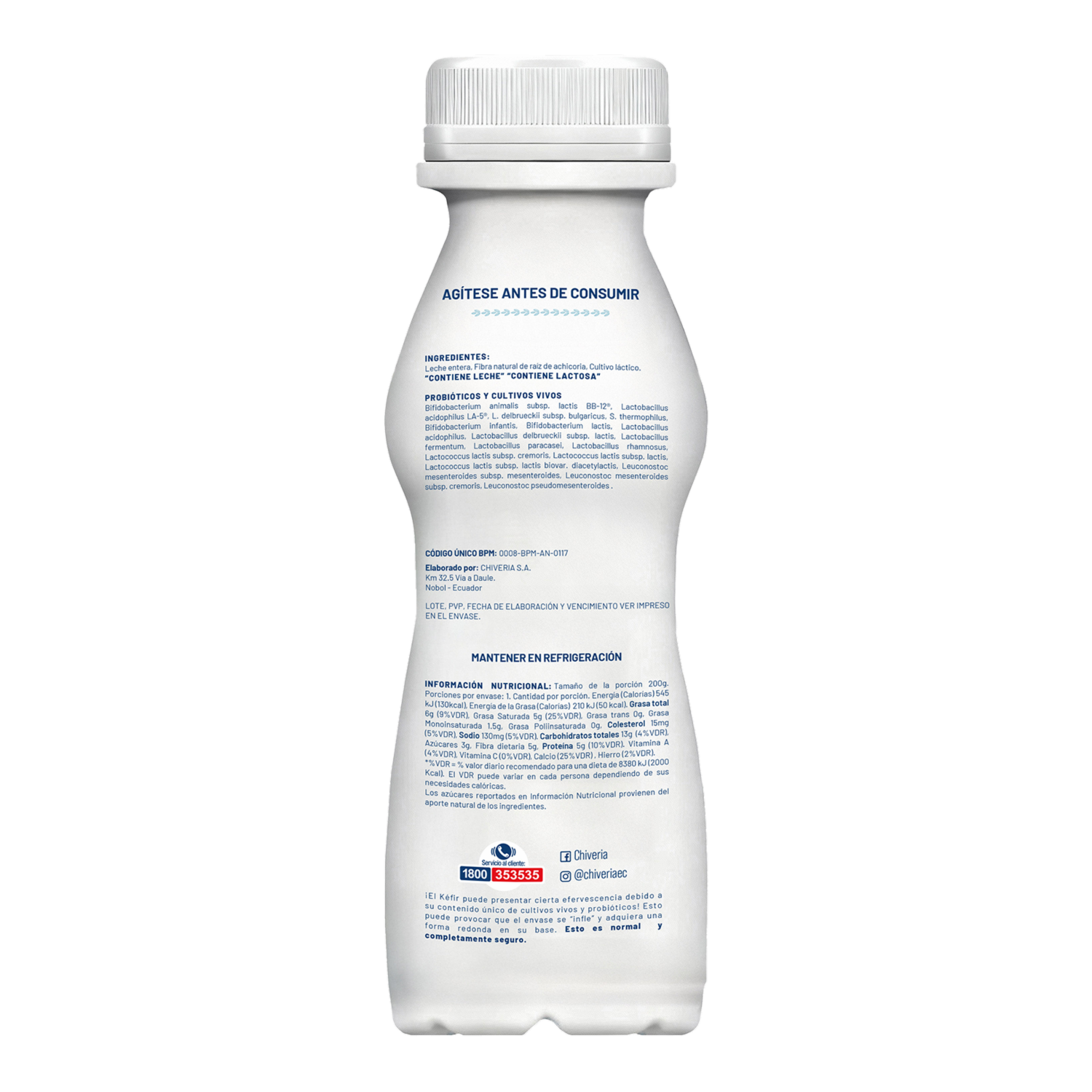 Kéfir Entero Natural CHIVERIA 200 G