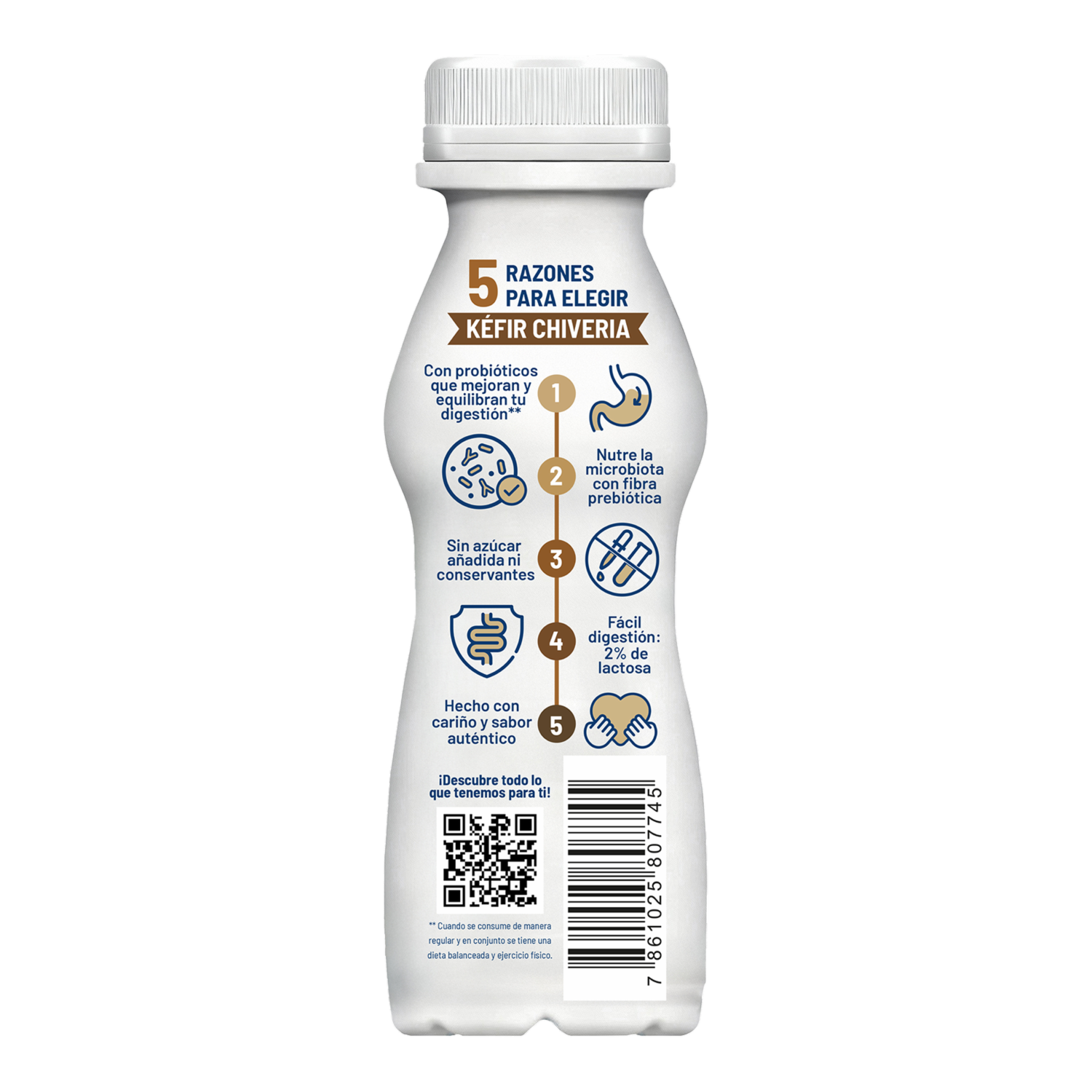 Kéfir Entero Sabor Vainilla CHIVERIA 200 G
